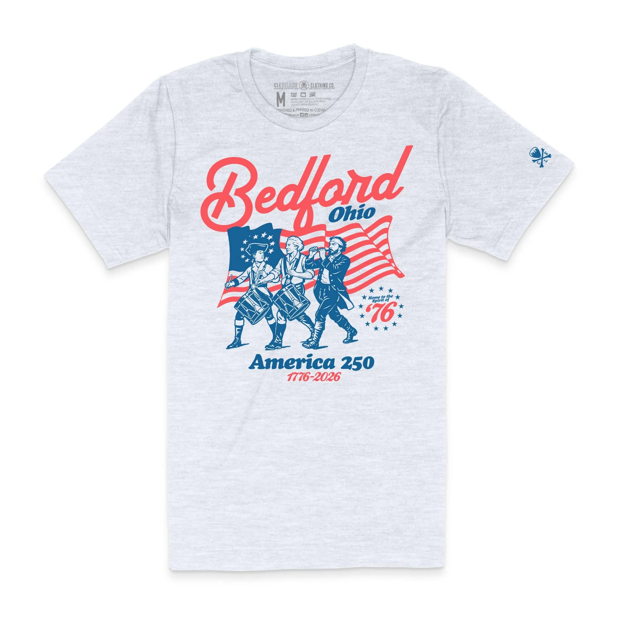 Bedford Ohio 250 - Unisex Crew T-Shirt - Ash