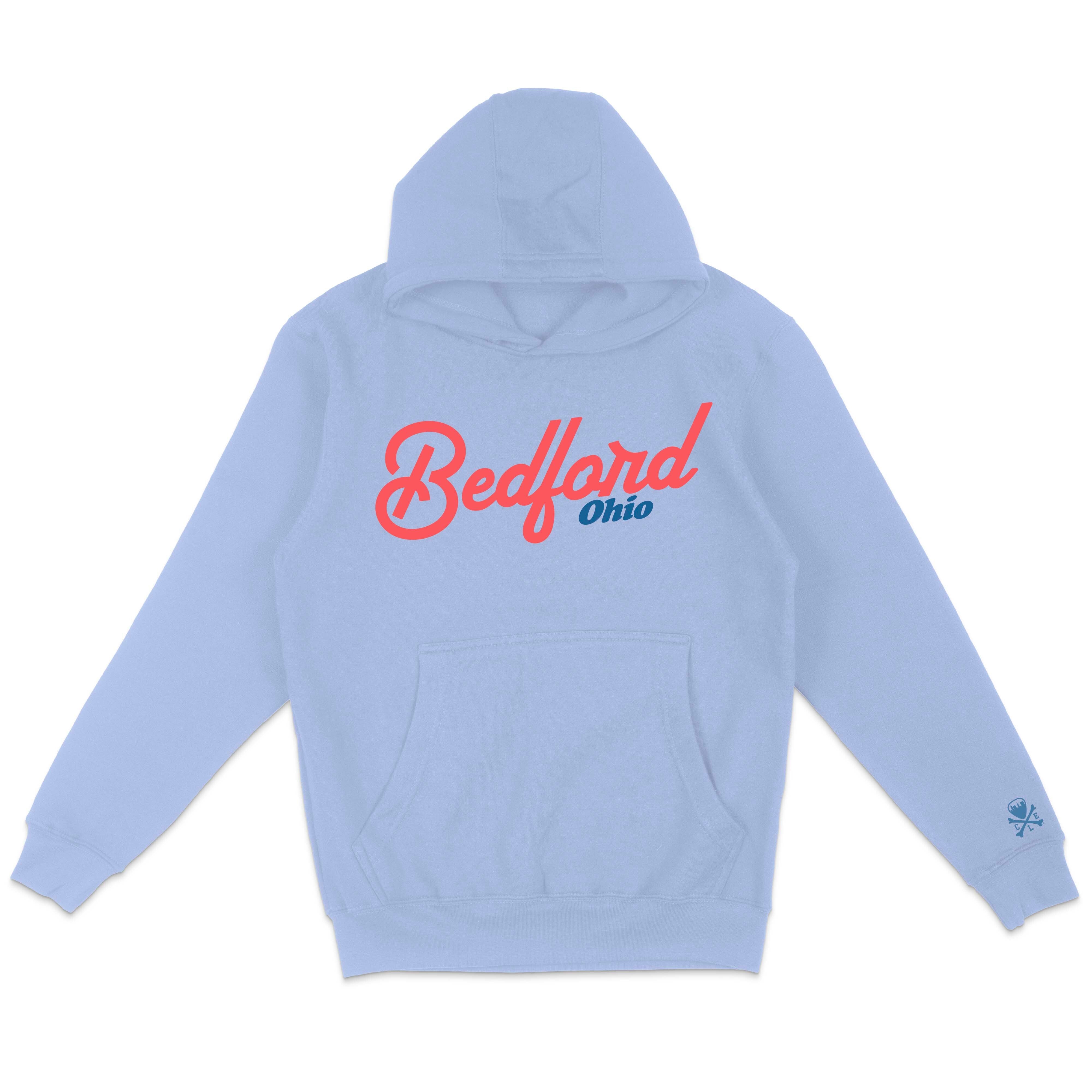 Bedford Ohio 250 - Unisex Pullover Hoodie - Light Blue - Image 3