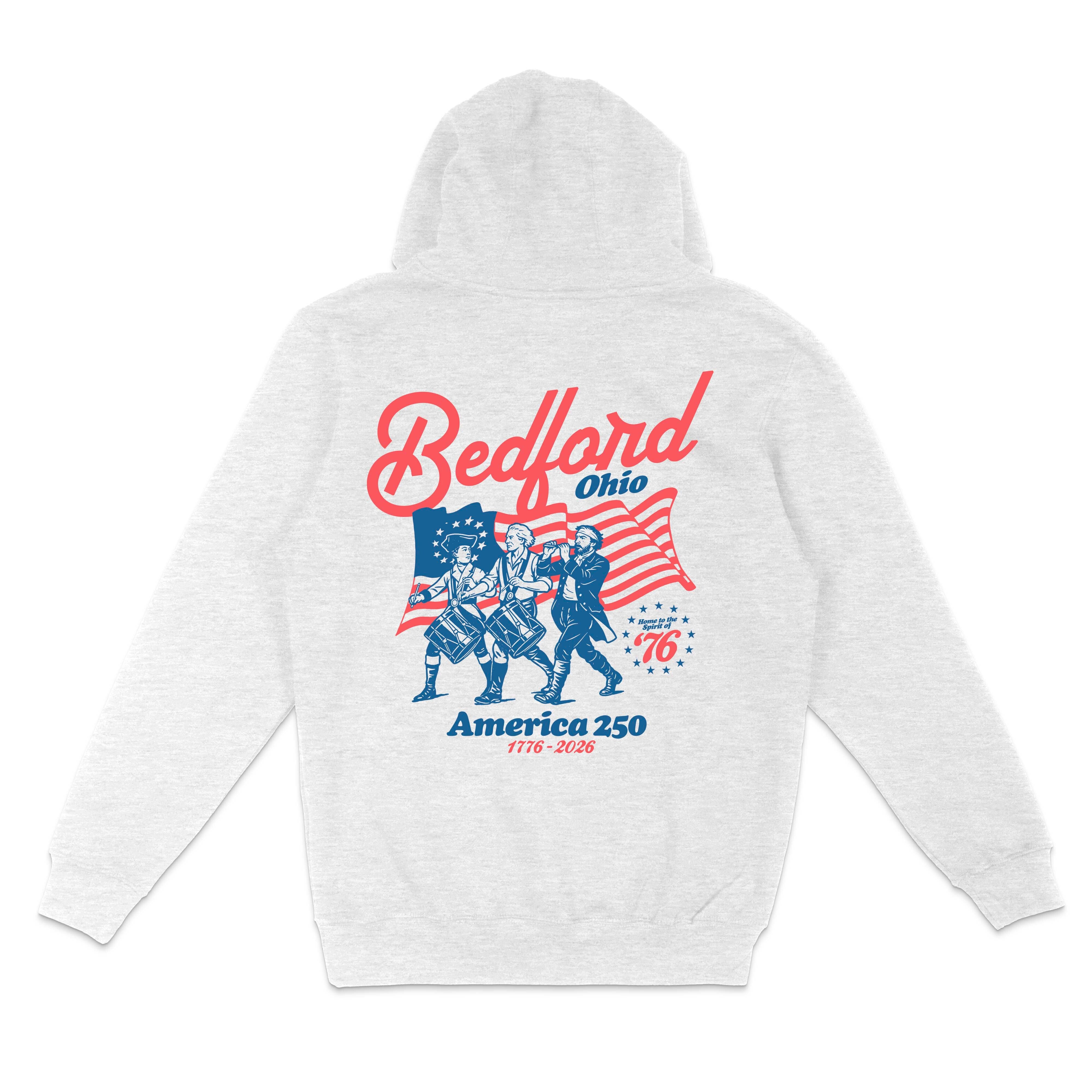 Bedford Ohio 250 - Unisex Pullover Hoodie - Oatmeal Heather - Image 3