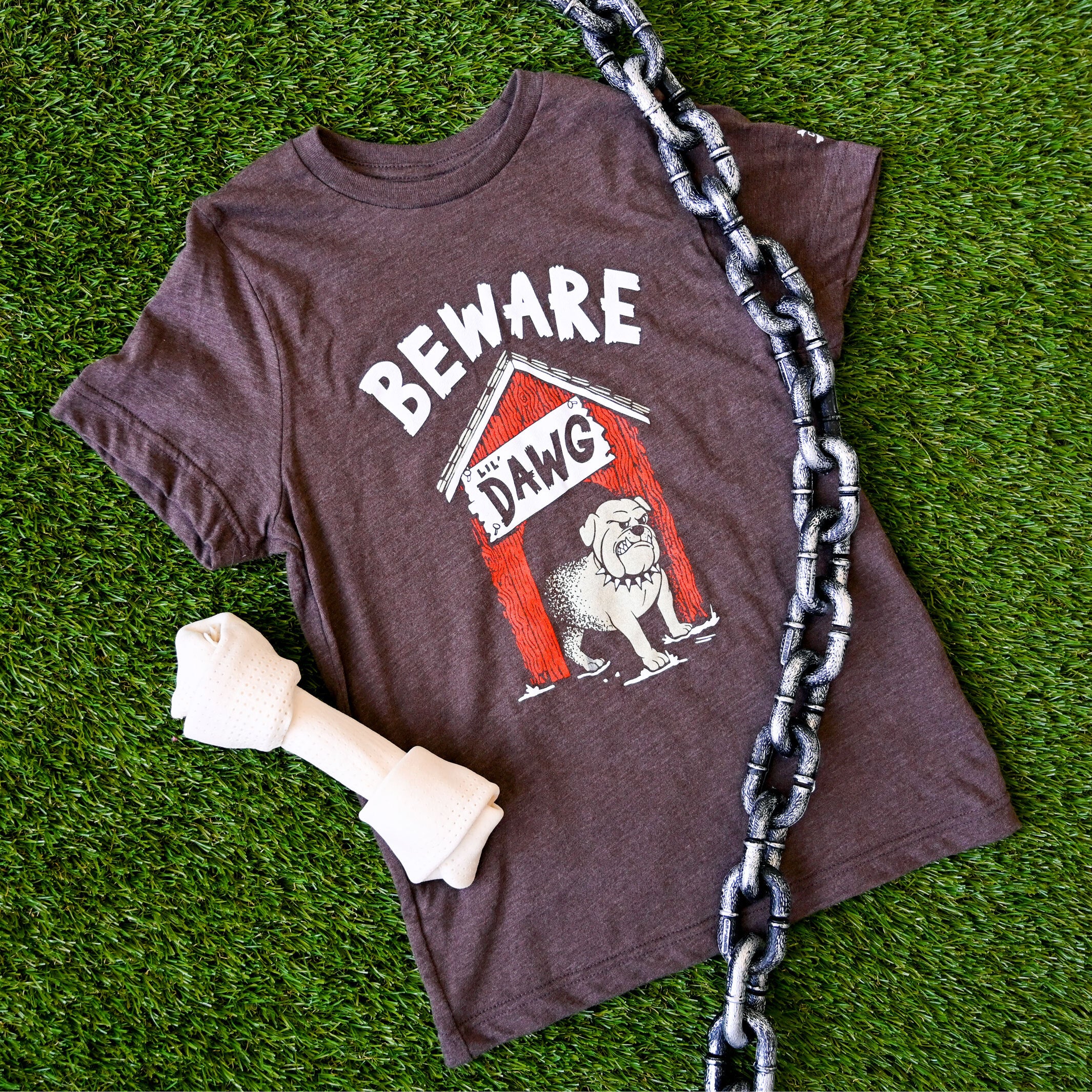 Beware Of Lil Dawg - Youth Crew T-Shirt - Image 2