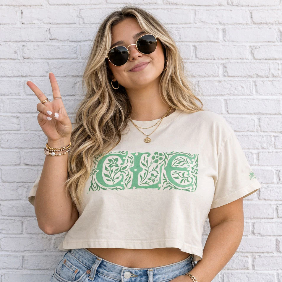 Celtic CLE Irish - Womens Boxy Crop Crew T-Shirt - Image 2