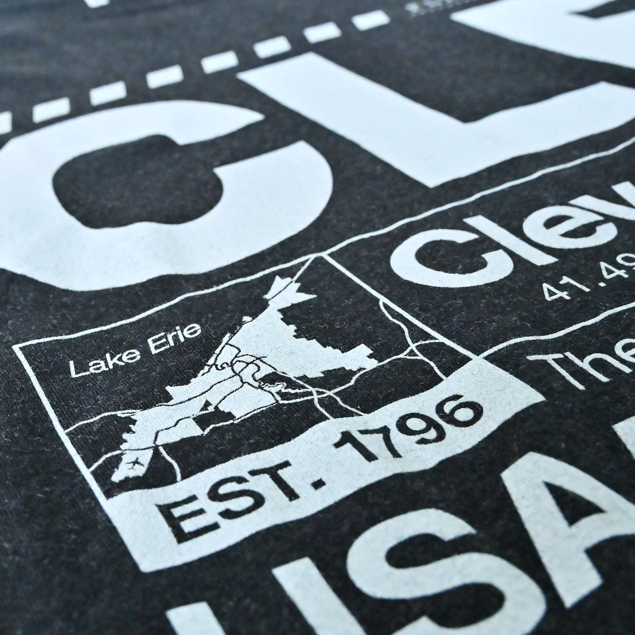 CLE Airport Code - Mens/Unisex Crew T-Shirt - Image 3