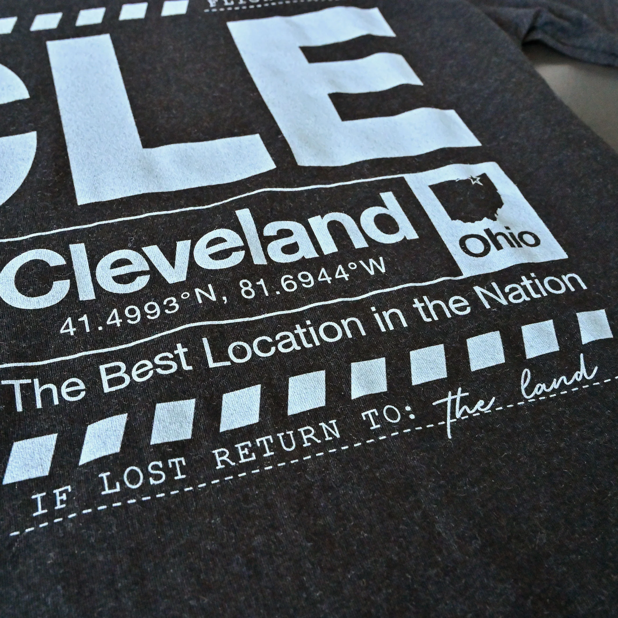 CLE Airport Code - Mens/Unisex Crew T-Shirt - Image 5