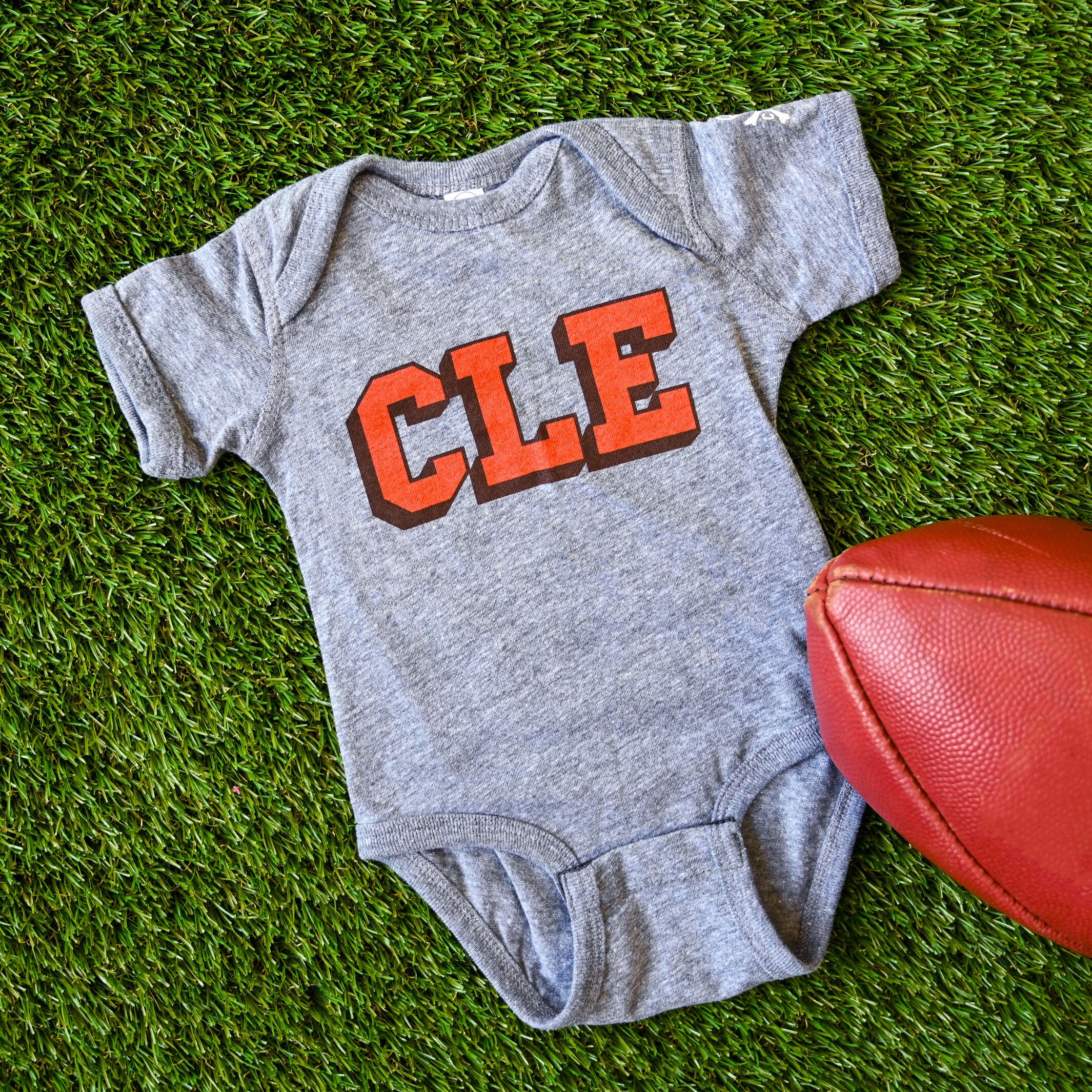 CLE College - Brown/Orange - Newborn & Infant Bodysuit - Image 2