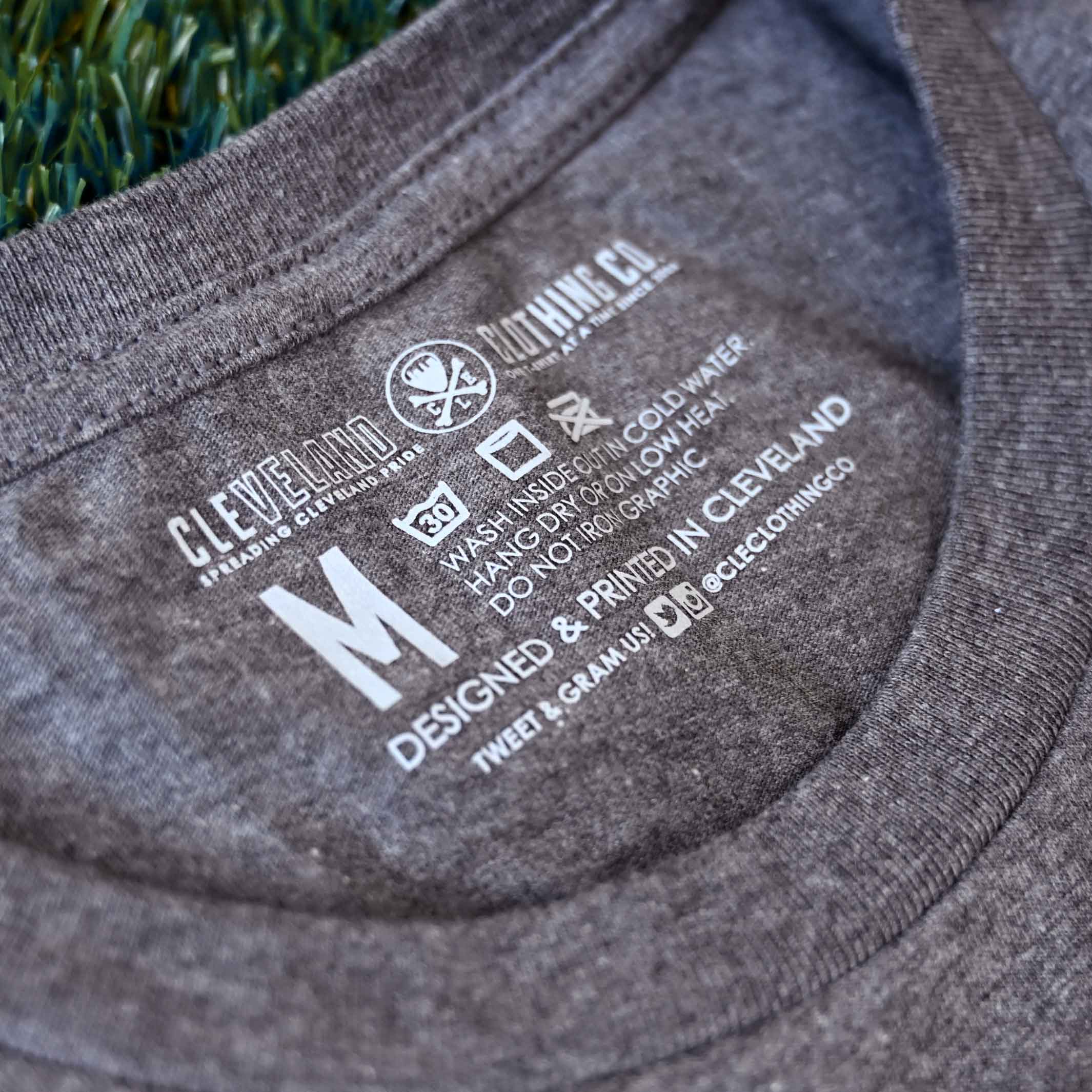 CLE College - Brown/Orange - Womens Relaxed Fit Crew T-Shirt - Image 3