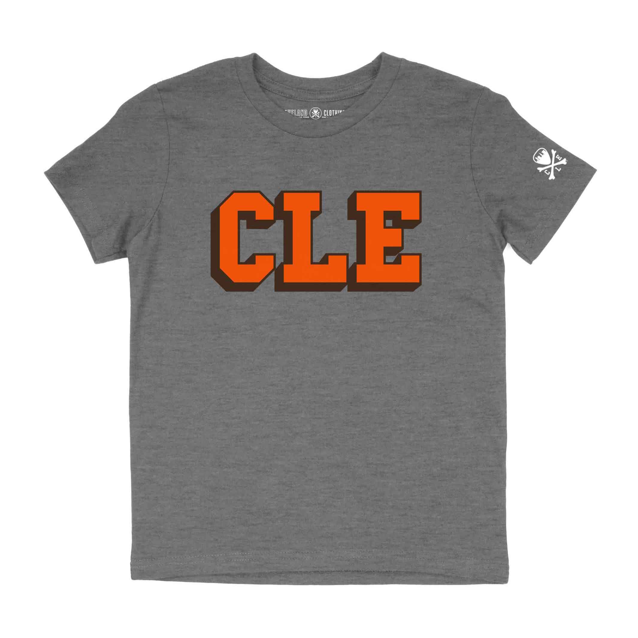 CLE College - Brown/Orange - Youth Crew T-Shirt