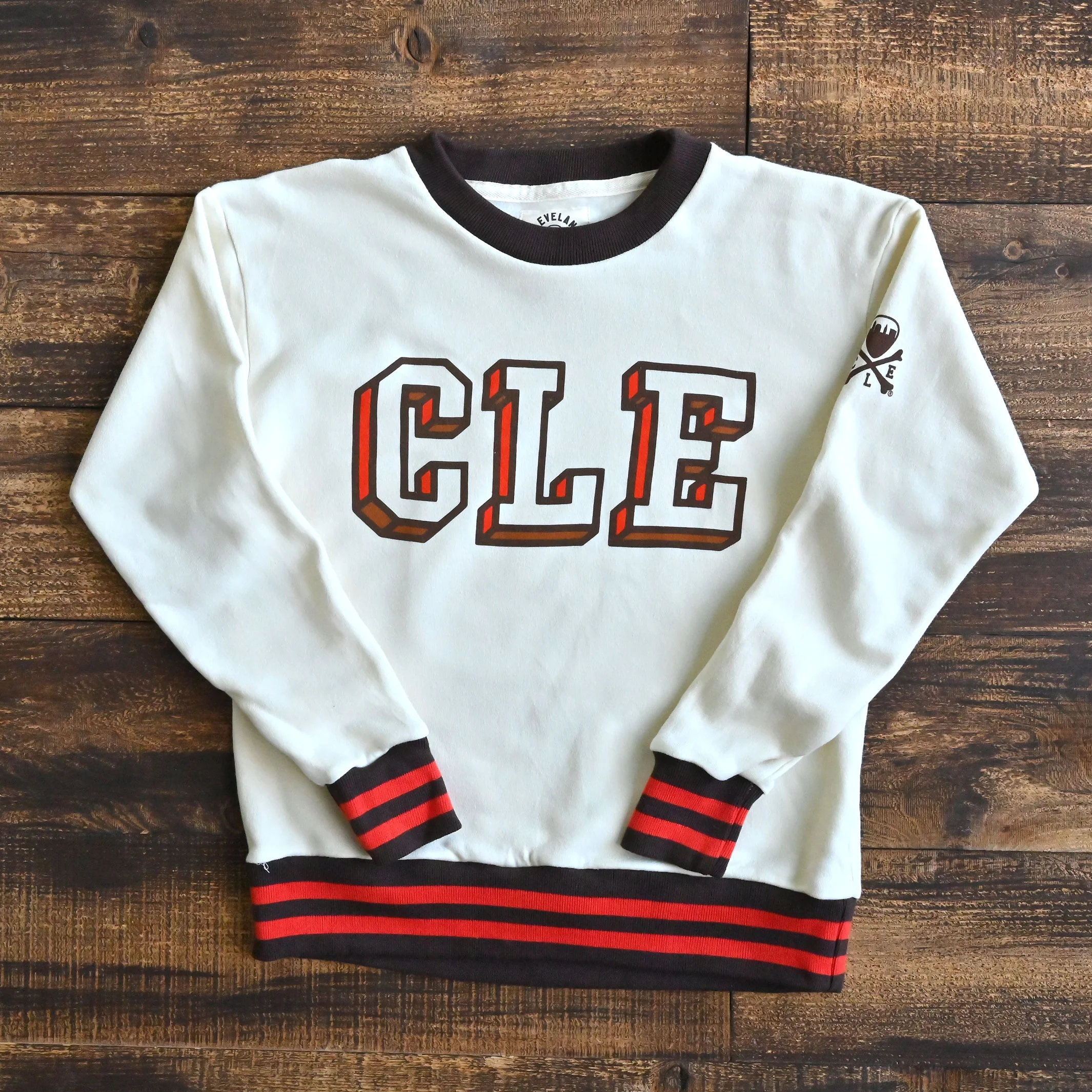 Limited Edition CLE x CAMP COLLECTION : CLE College Varsity Unisex Crewneck Sweatshirt - Image 2