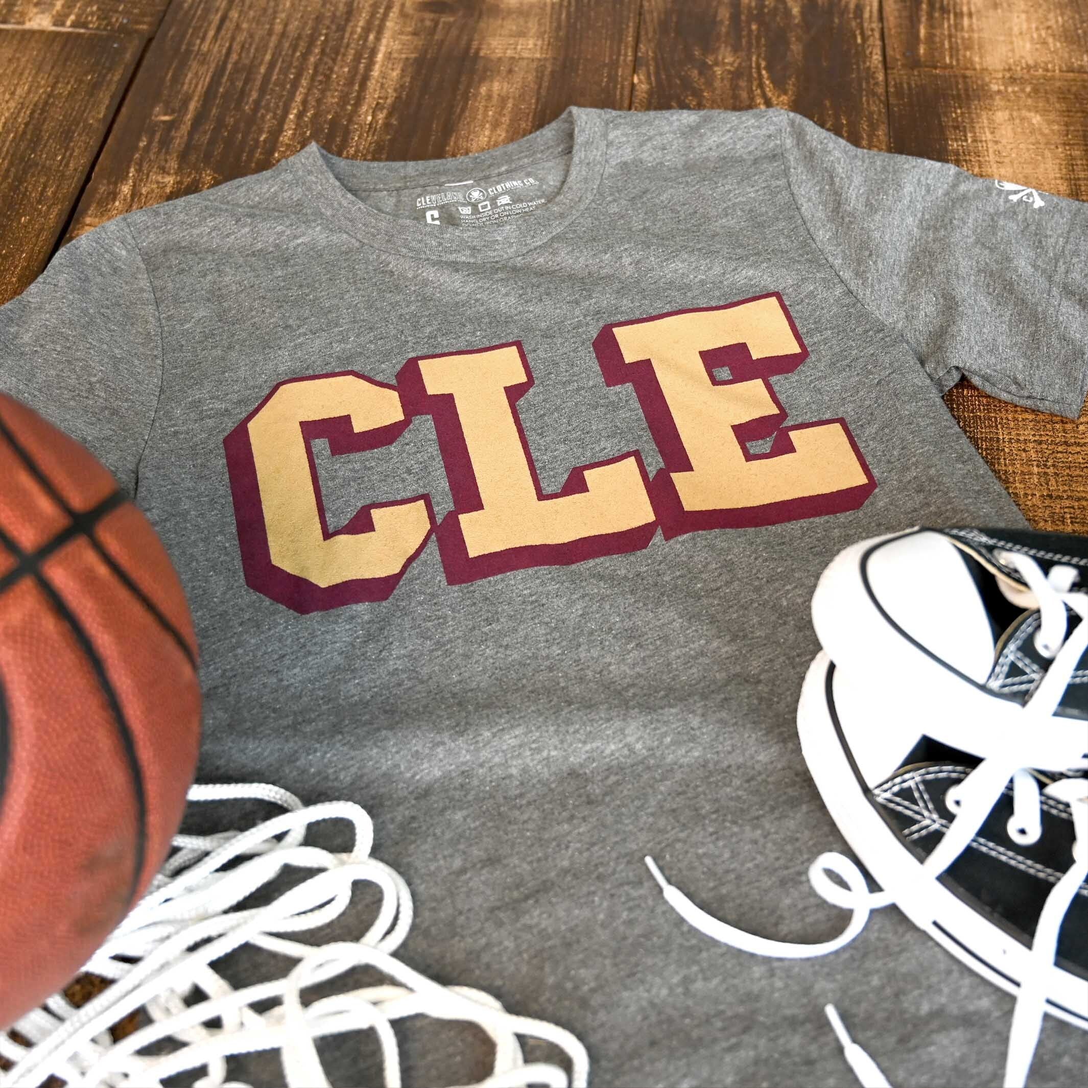 CLE College - Wine/Gold - Mens/Unisex Crew T-Shirt - Image 2