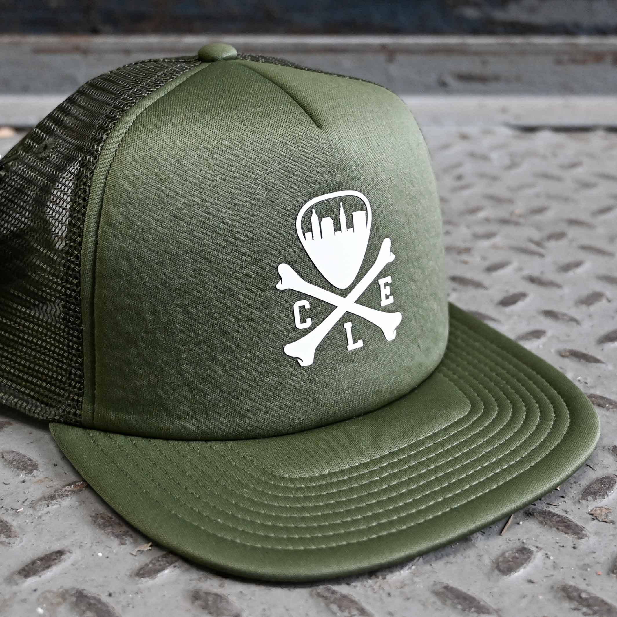 CLE Logo Foam Trucker Hat - Olive - Image 2