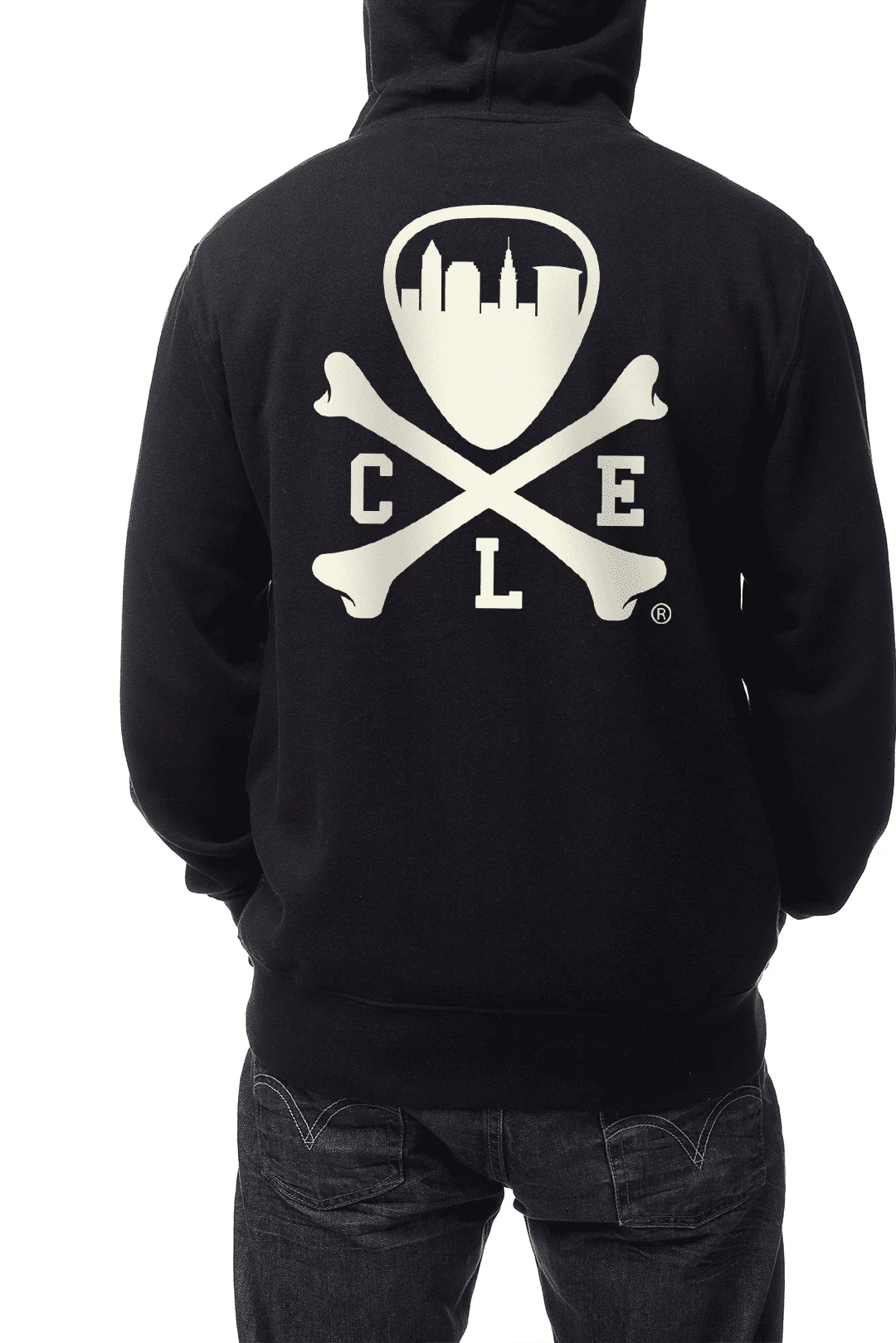 CLE Logo Full-Zip Hoodie - Black - Image 4