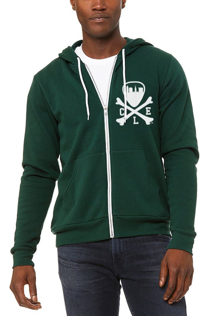 CLE Logo Full-Zip Hoodie - Forest - Image 3