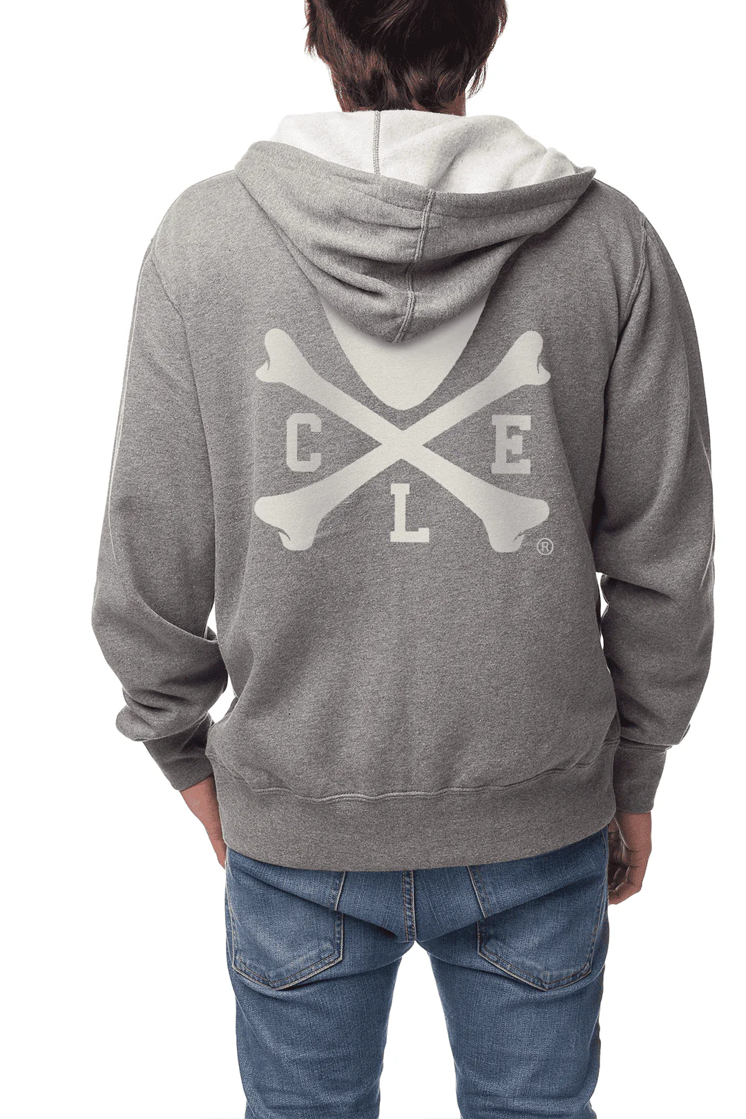 CLE Logo Full-Zip Hoodie - Grey - Image 4