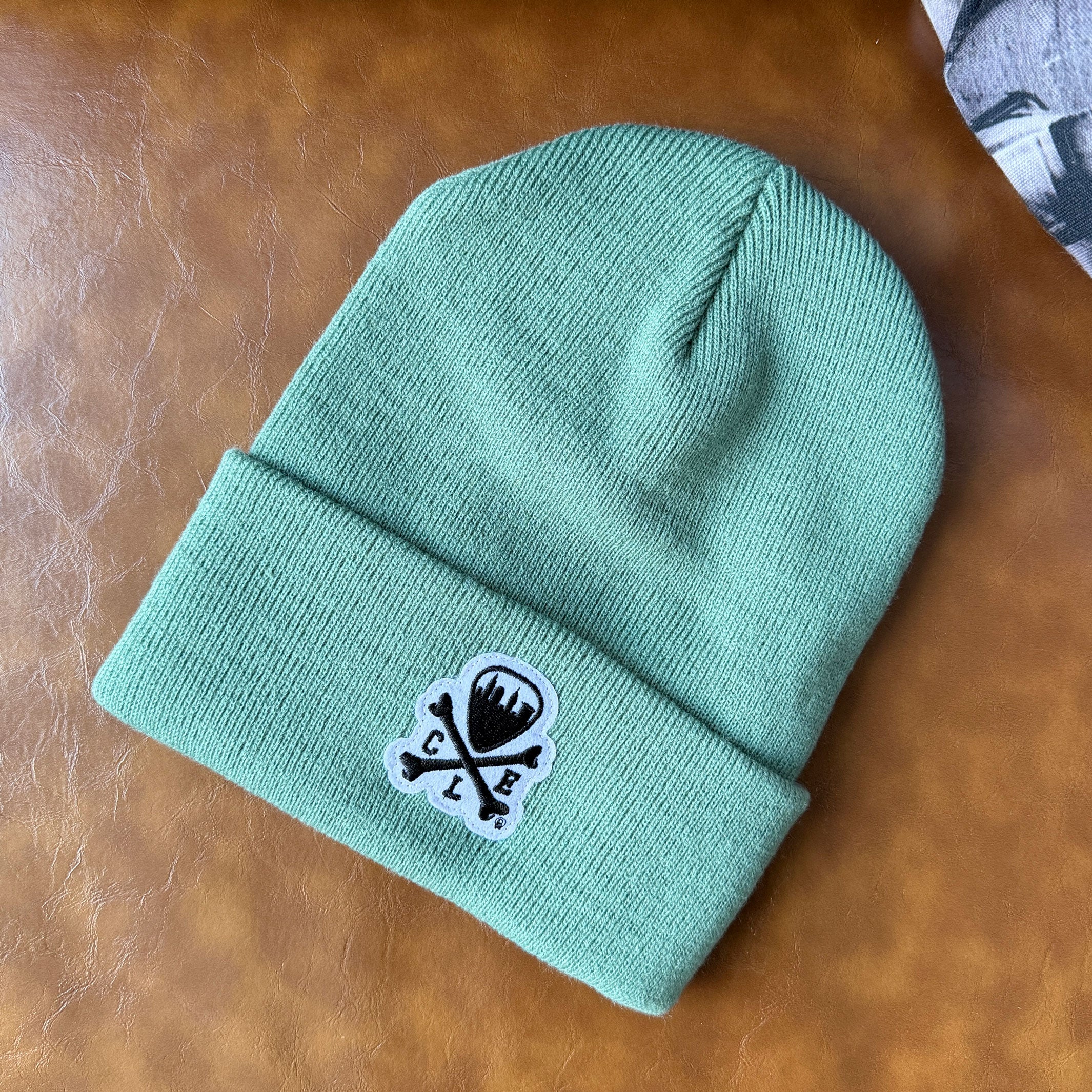 CLE Logo Knit Beanie - Mint - Image 2