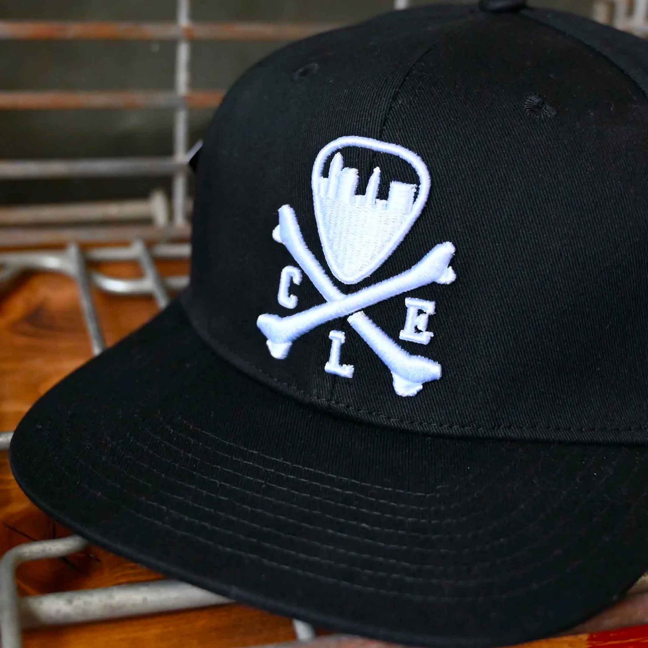 CLE Logo Snapback Hat - Black - Image 2