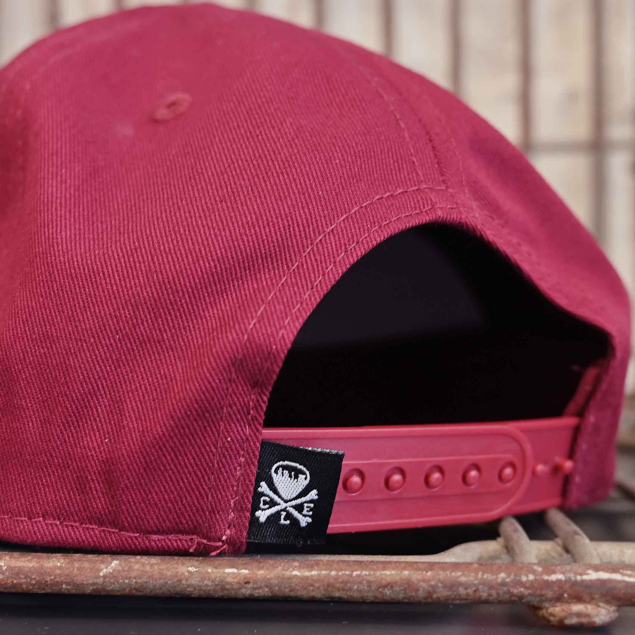 CLE Logo Snapback Hat - Maroon - Image 3