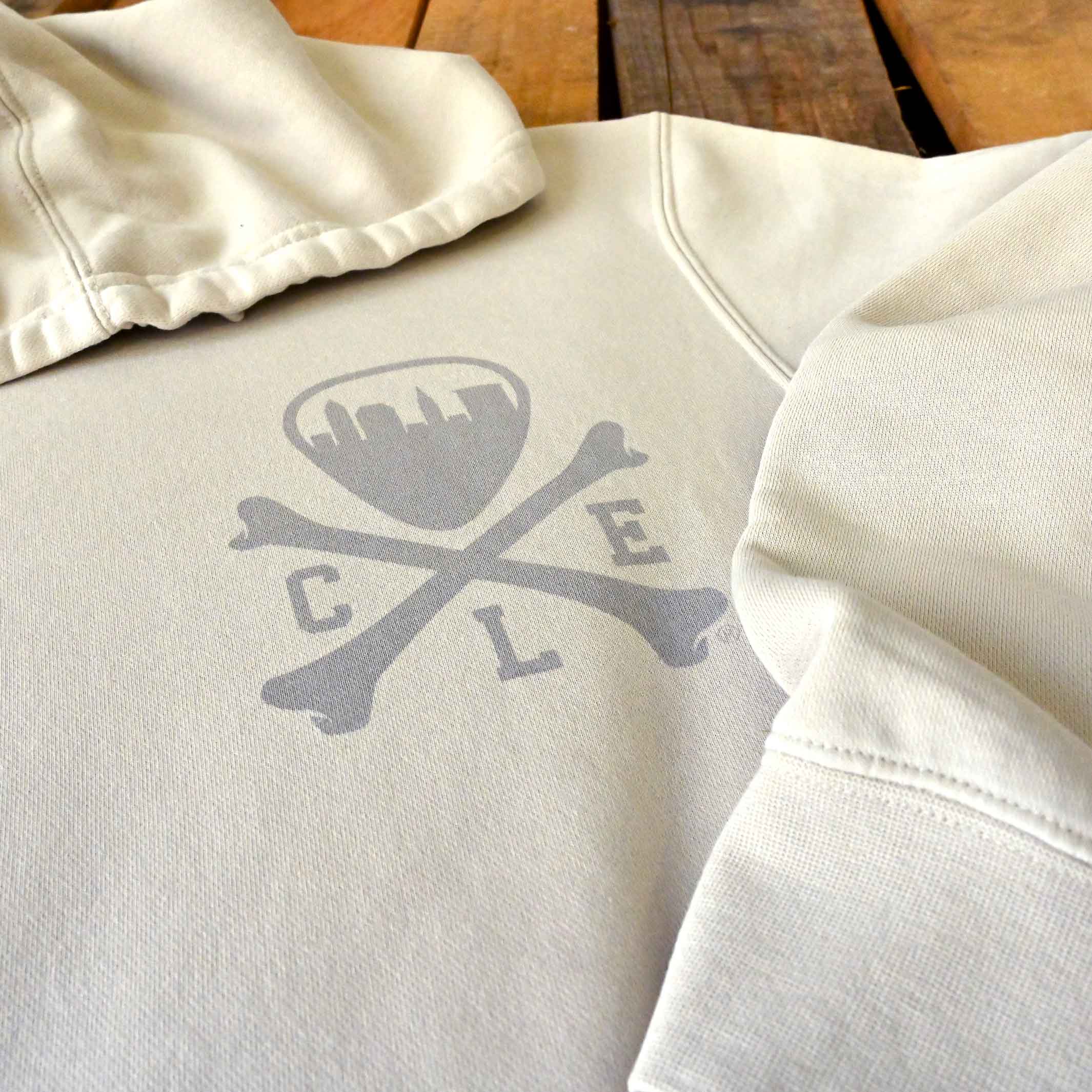 CLE Logo - Unisex Pullover Hoodie - Pigment Ivory - Image 2