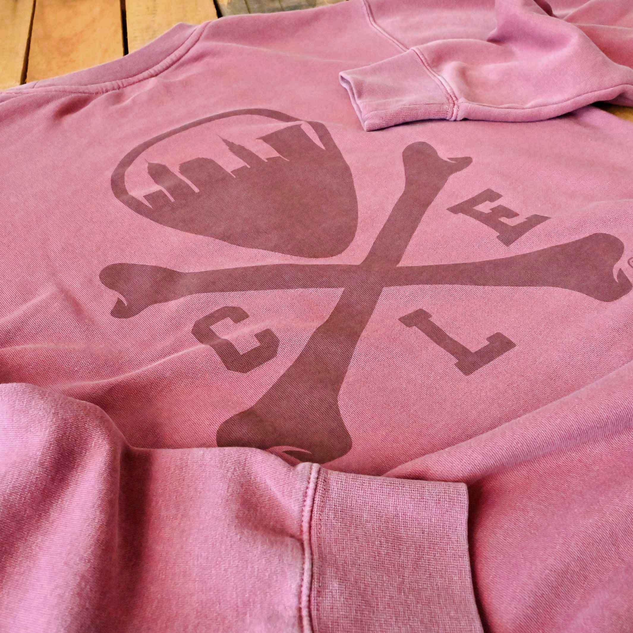 CLE Logo Unisex Crewneck Sweatshirt - Pigment Maroon - Image 2