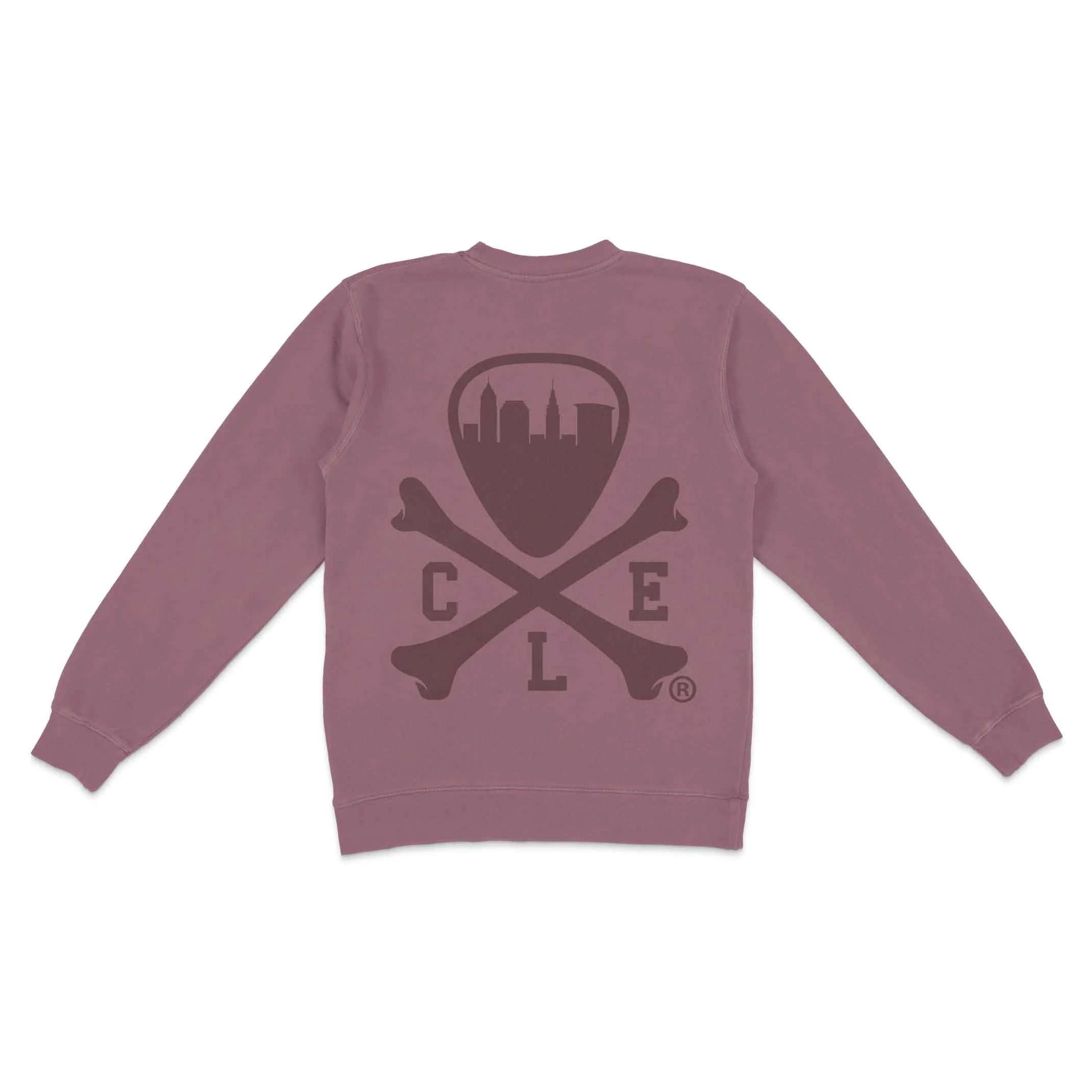 CLE Logo Unisex Crewneck Sweatshirt - Pigment Maroon - Image 4