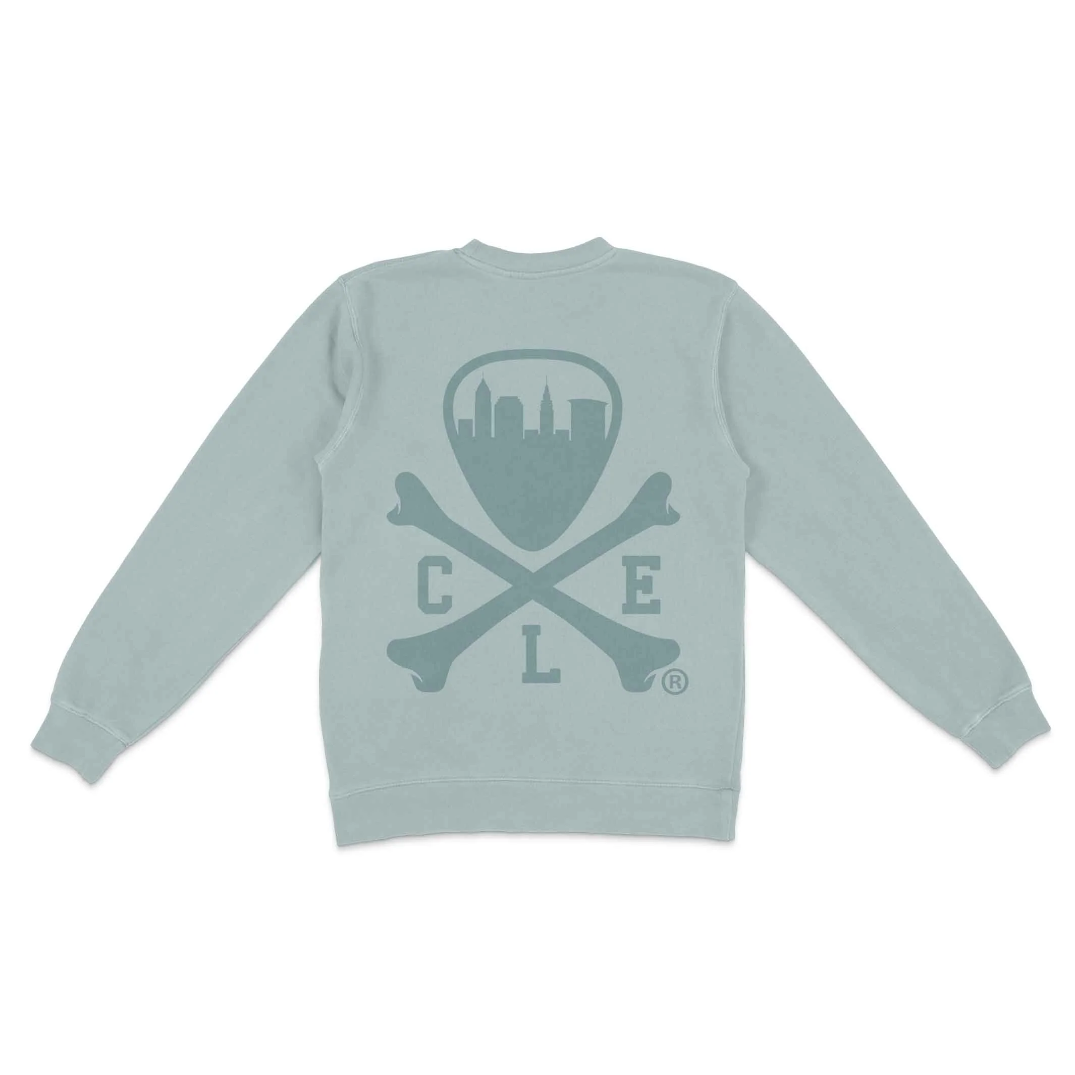 CLE Logo Unisex Crewneck Sweatshirt - Pigment Sage - Image 3