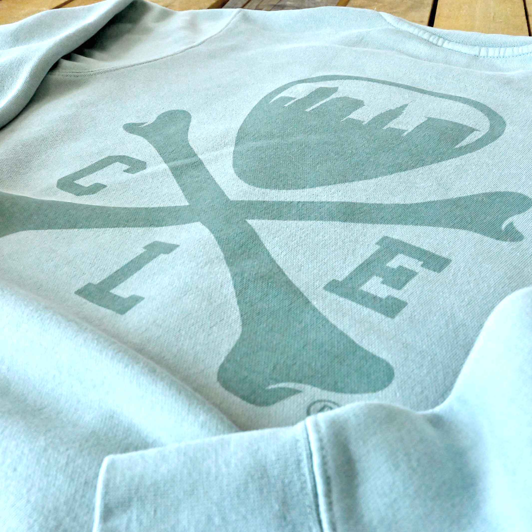 CLE Logo Unisex Crewneck Sweatshirt - Pigment Sage - Image 4