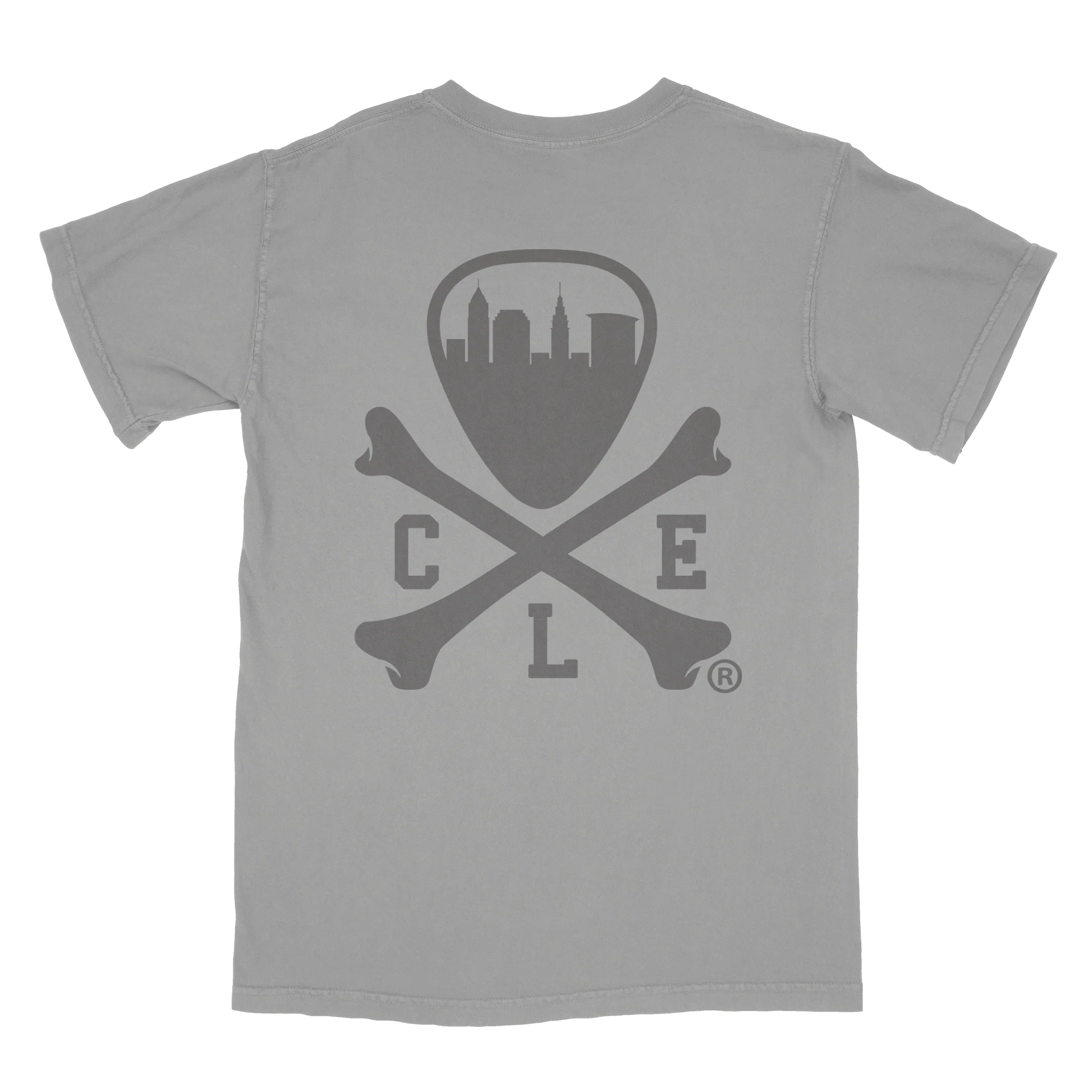 CLE Logo - Mens/Unisex Crew T-shirt - Grey - Image 5