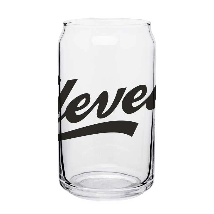 Cleveland Script - 16 oz Pop Can Glass - Image 3