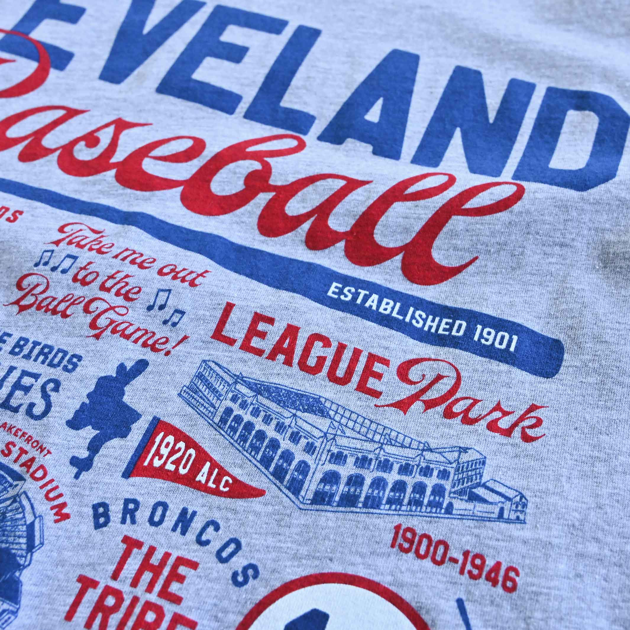 Cleveland Baseball History Collage - Mens/Unisex T-Shirt - Image 4