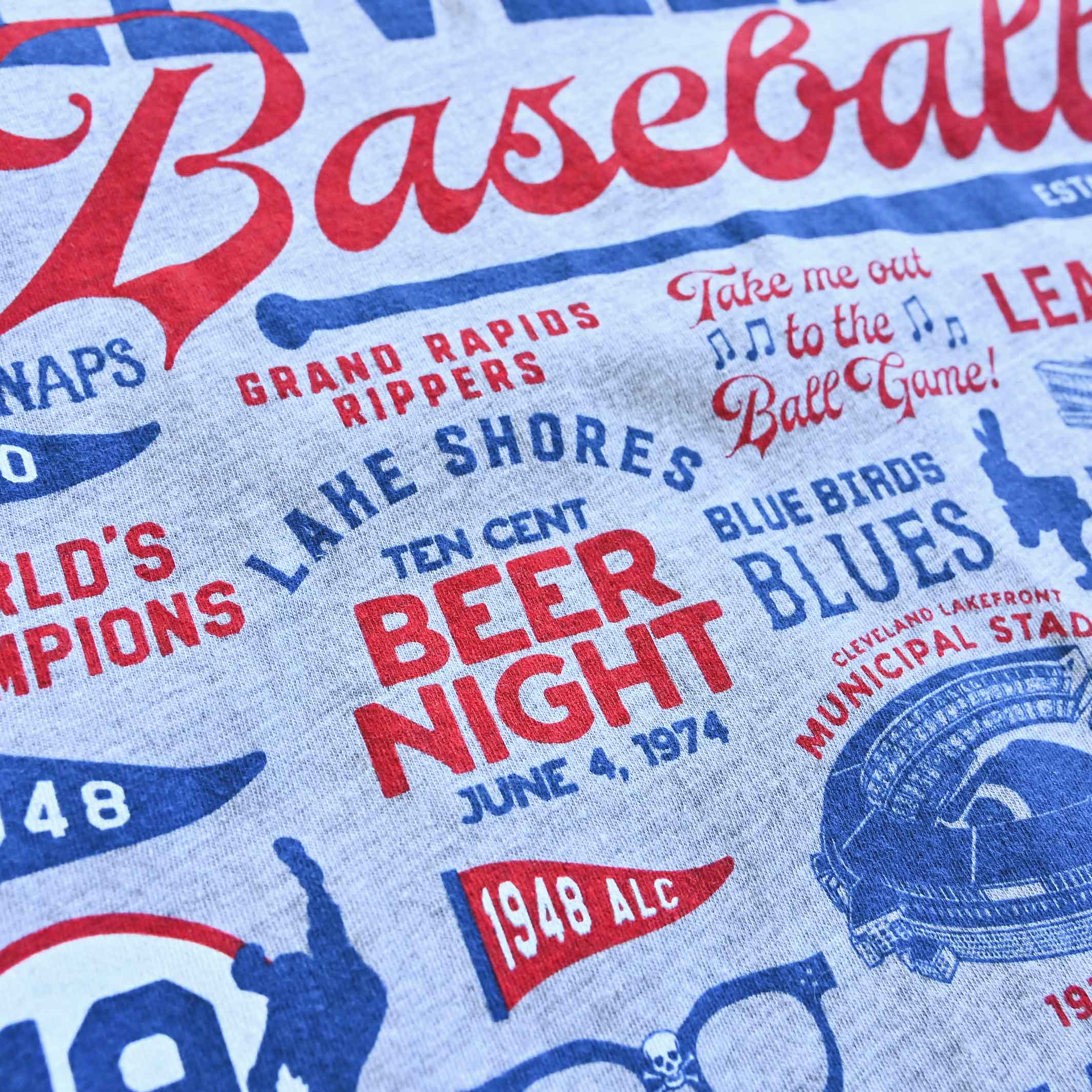 Cleveland Baseball History Collage - Mens/Unisex T-Shirt - Image 5
