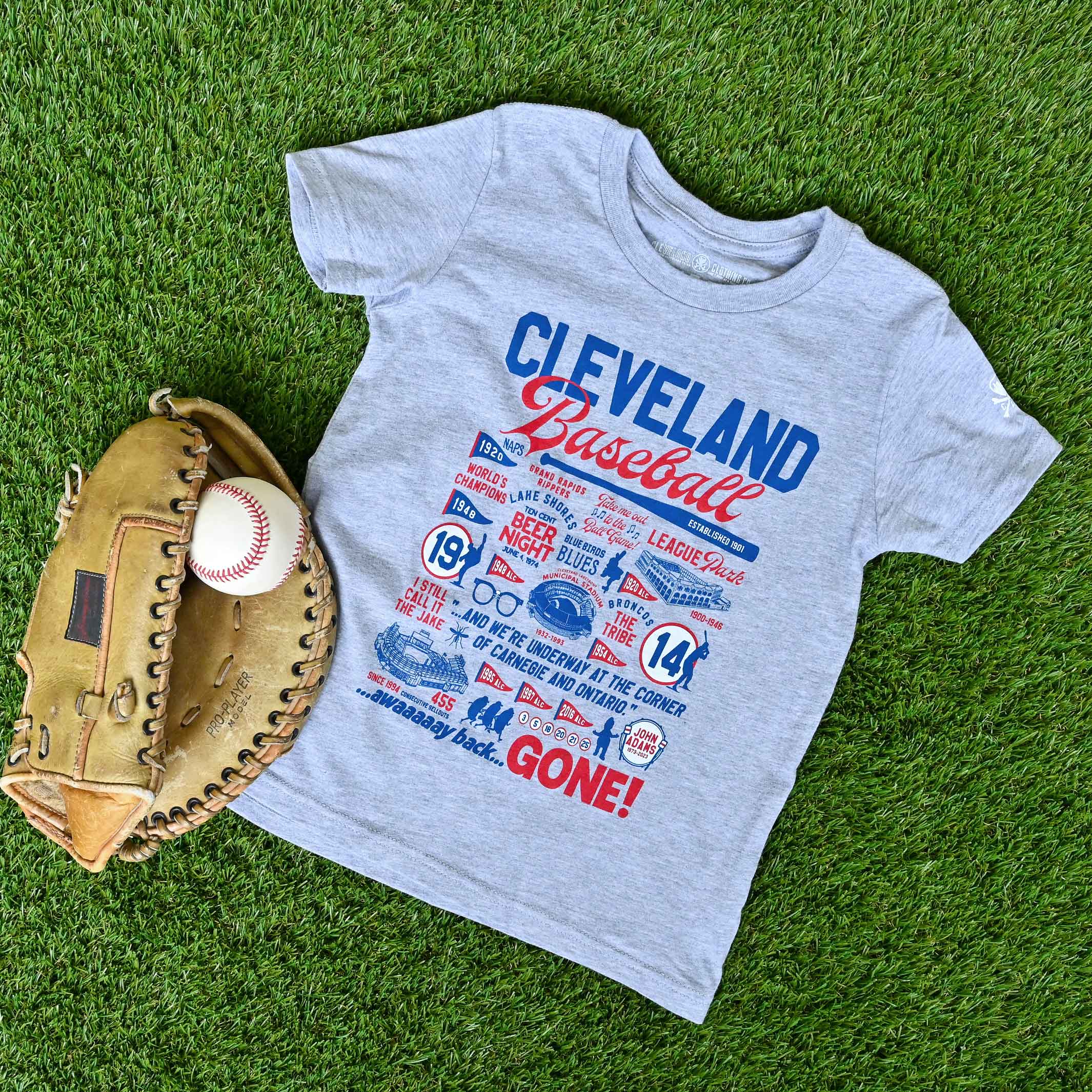 Cleveland Baseball History Collage - Youth T-Shirt - Image 2