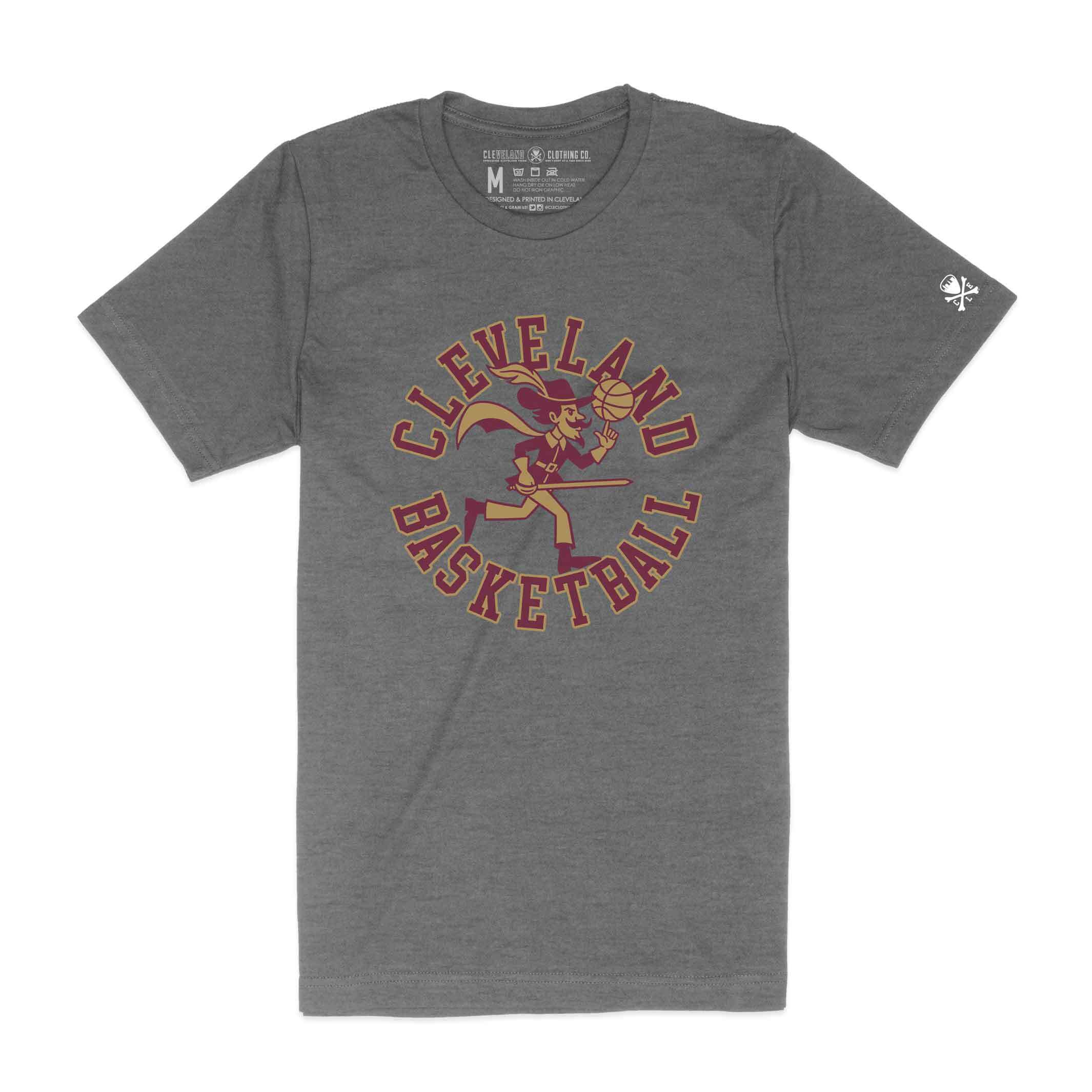 Cleveland Basketball Mascot - Mens/Unisex Crew T-Shirt