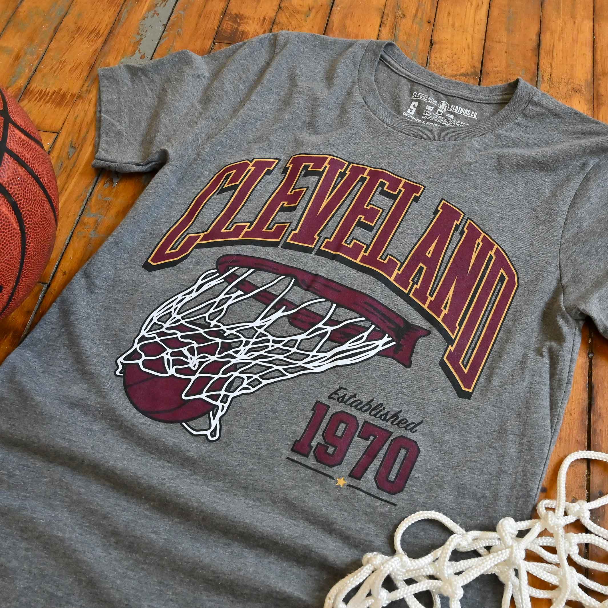 Cleveland Basketball Swish - Mens/Unisex Crew T-Shirt - Image 3