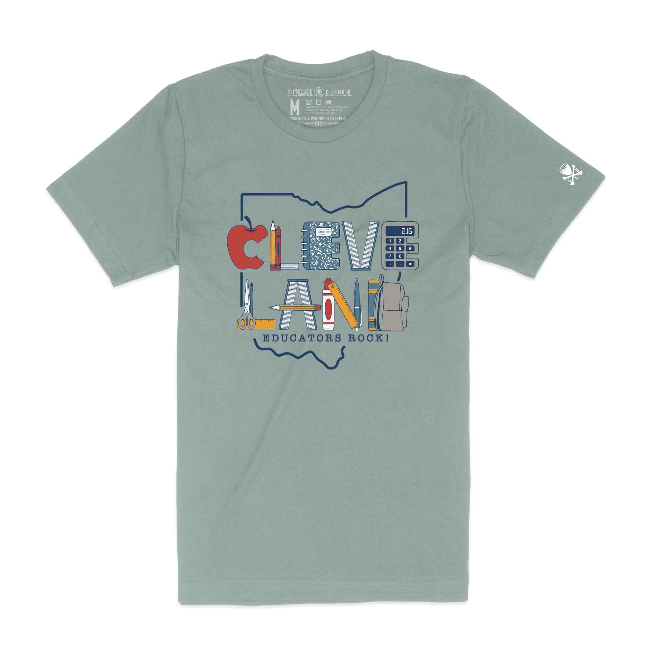 Cleveland Educators Rock - Mens/Unisex Crew T-Shirt - Support Local Teachers & Classrooms