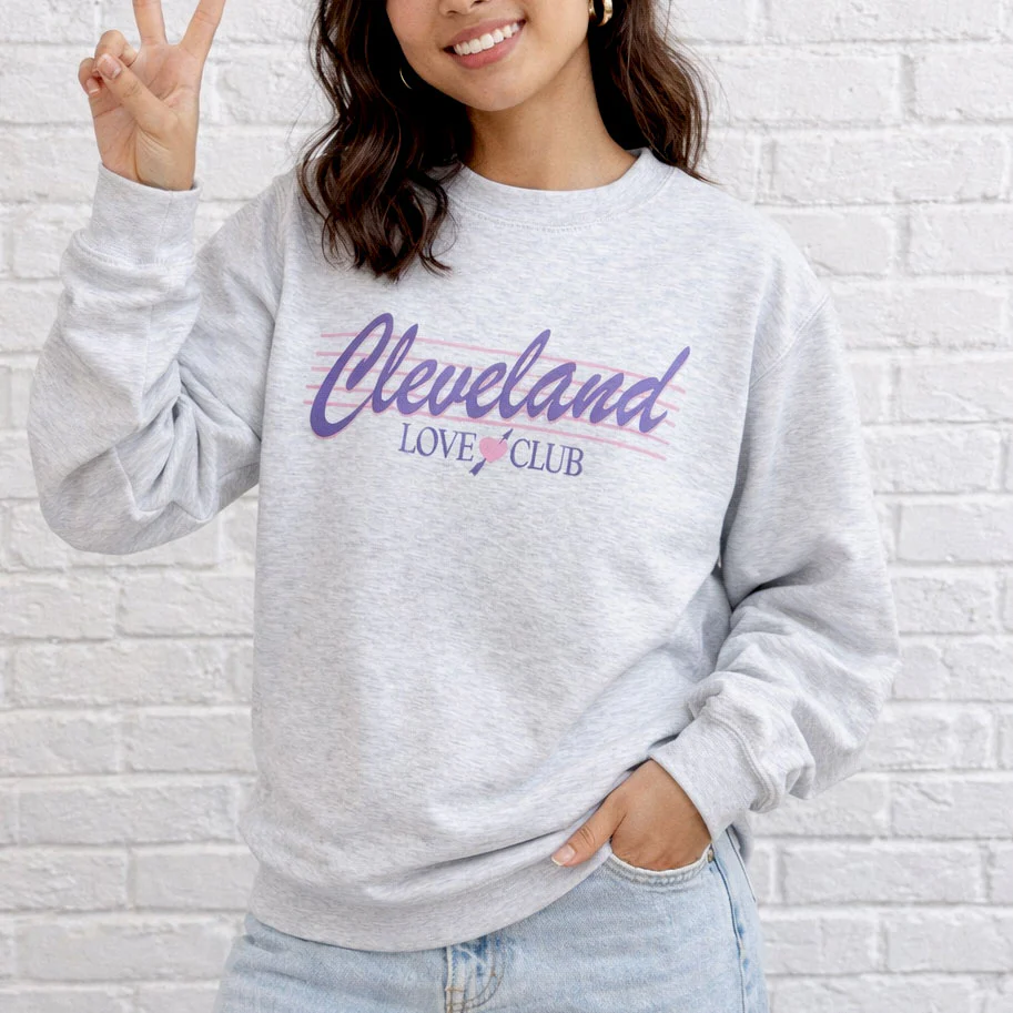 Cleveland Love Club - Unisex Crewneck Sweatshirt - Image 2