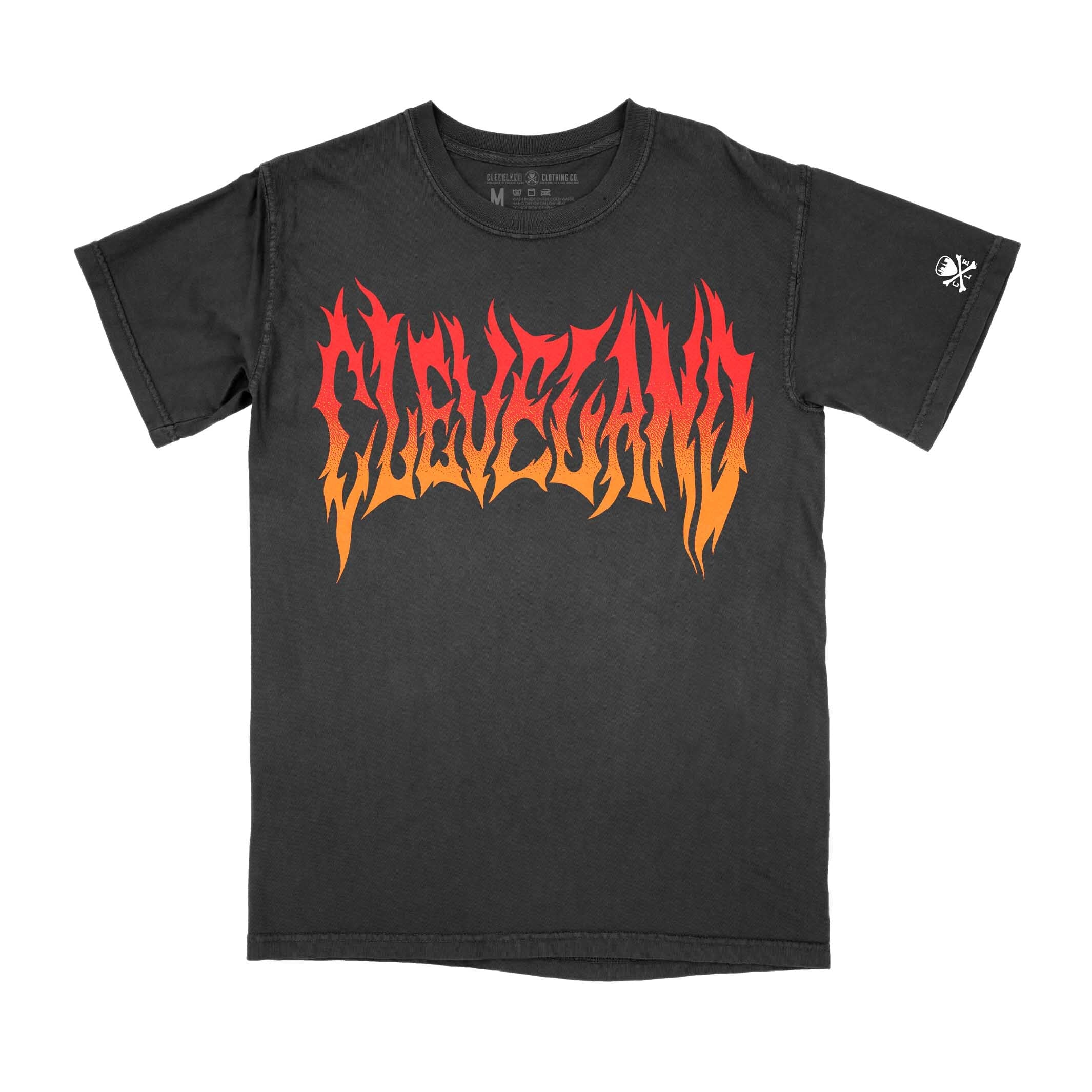 Cleveland NuMetal Flame - Mens/Unisex Crew T-Shirt