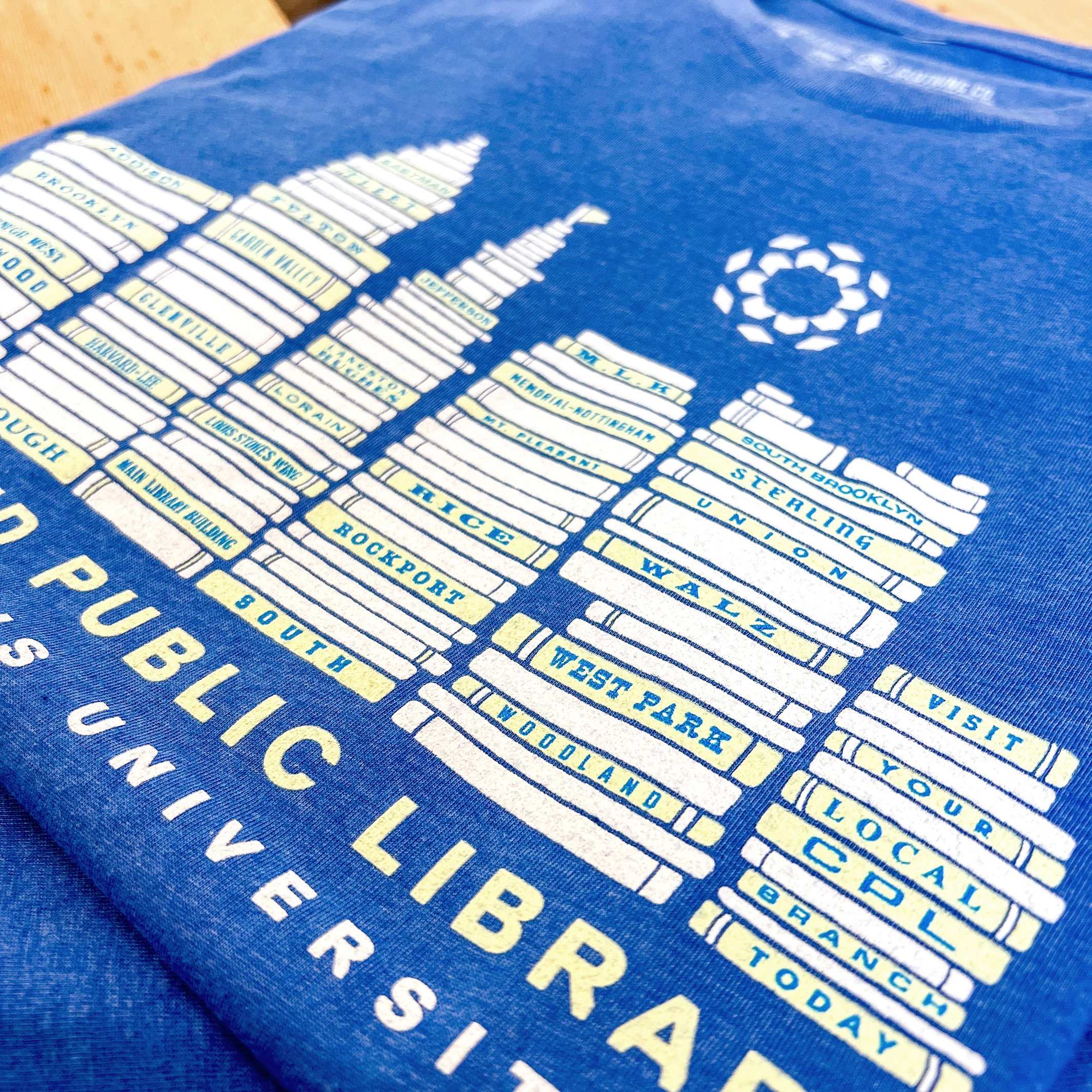 Cleveland Public Library Skyline - Womens Relaxed Fit Crew - Image 2