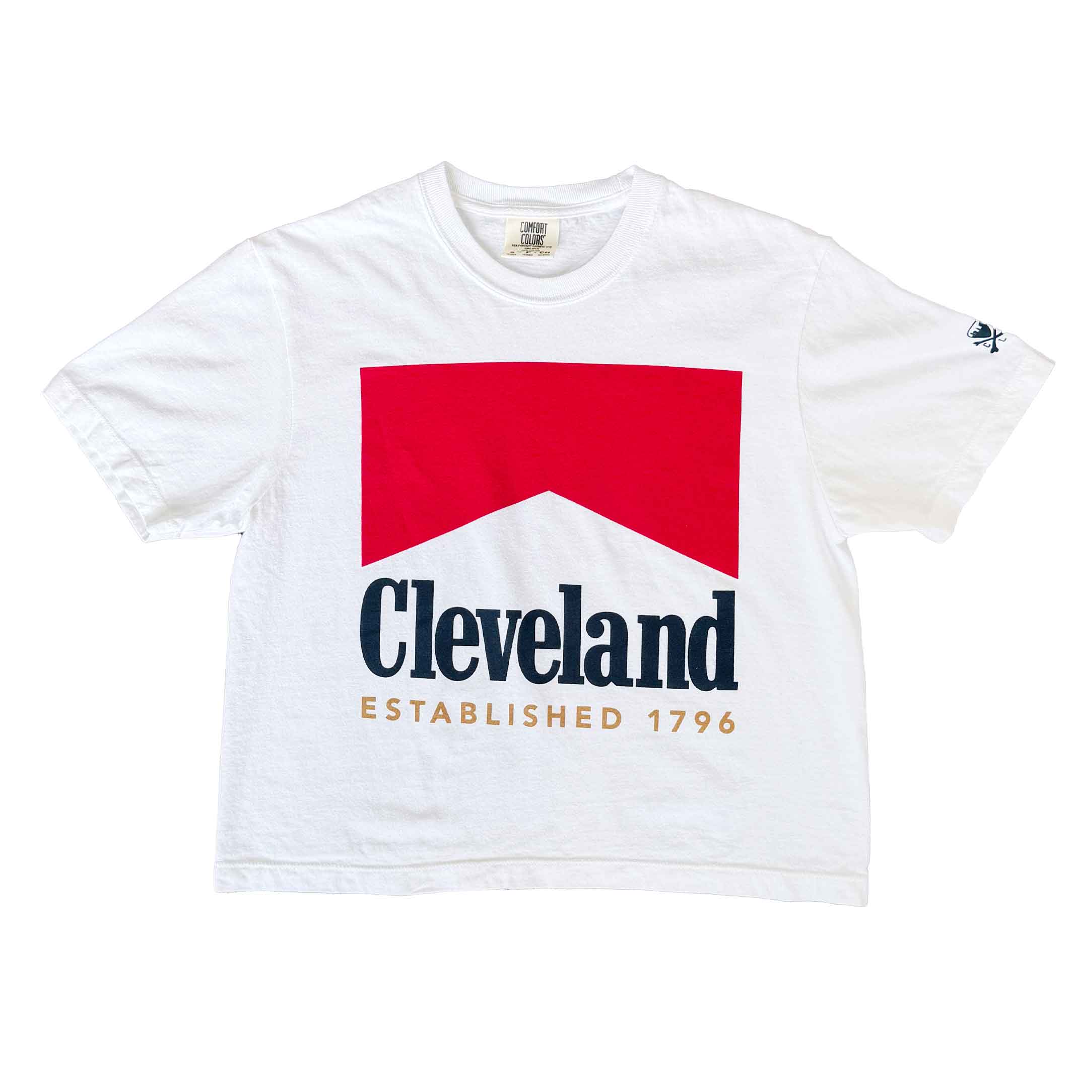 Cleveland Reds - Women's Boxy Crop Crew T-Shirt