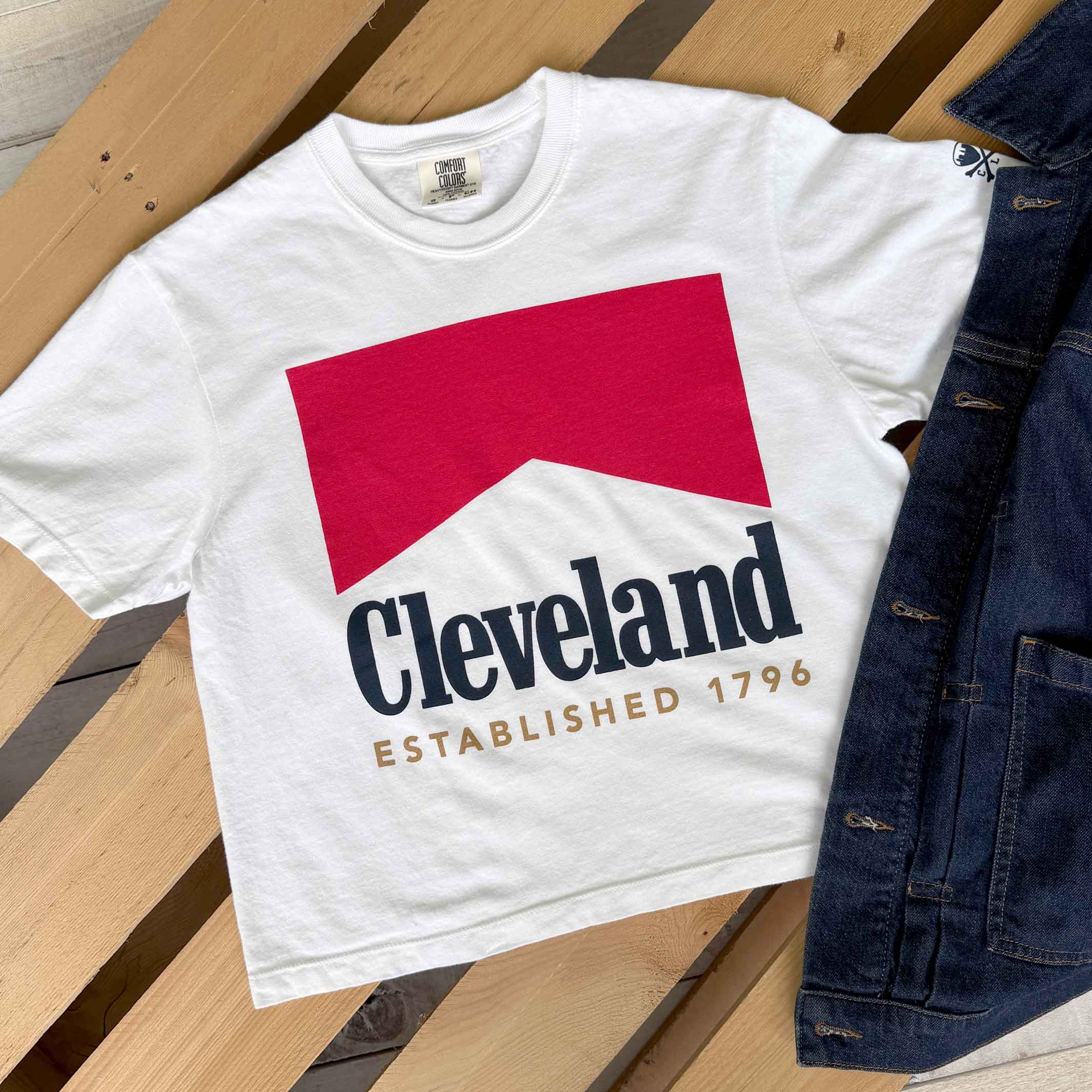 Cleveland Reds - Women's Boxy Crop Crew T-Shirt - Image 2