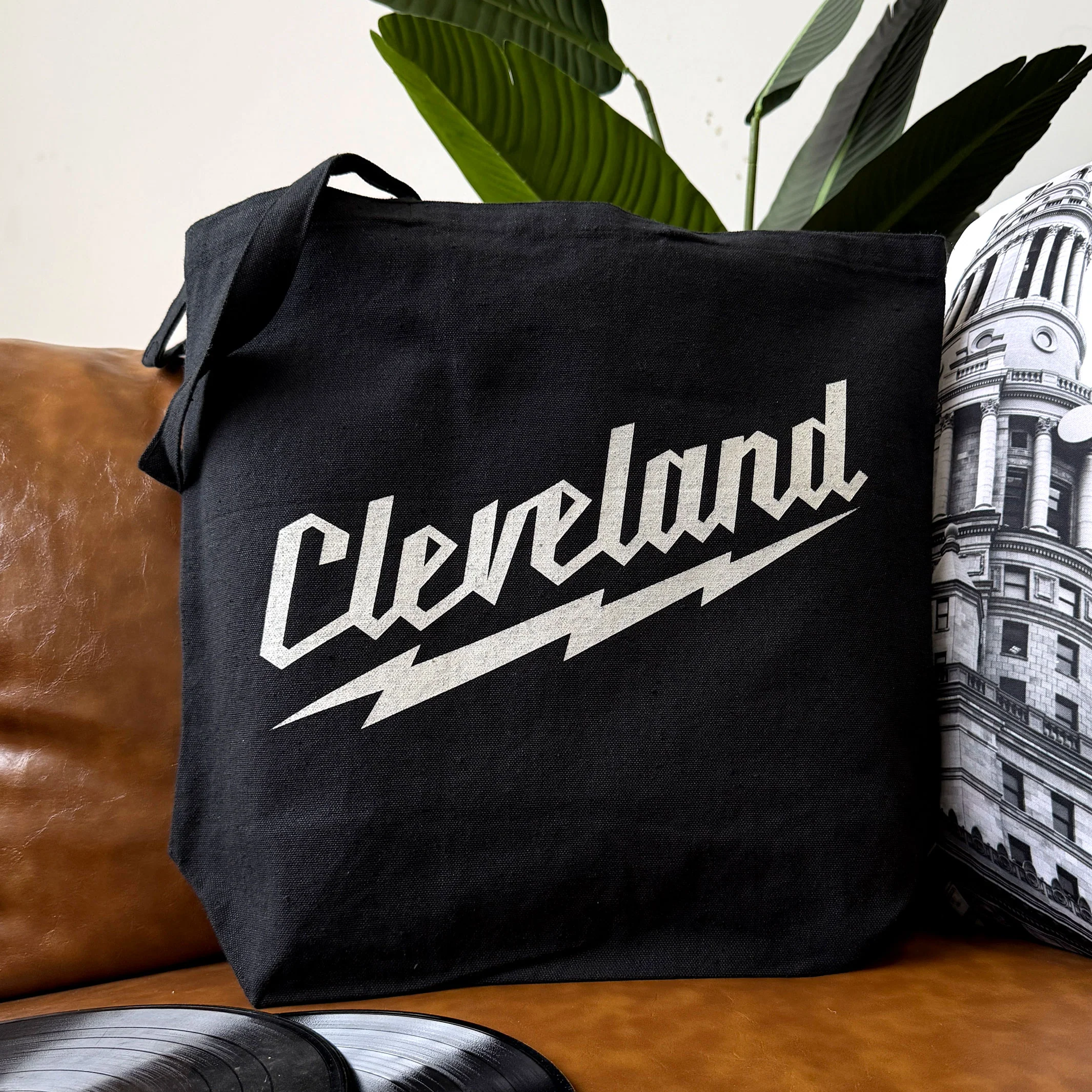 Cleveland Rock Script Lightning Bolt Tote - Image 2