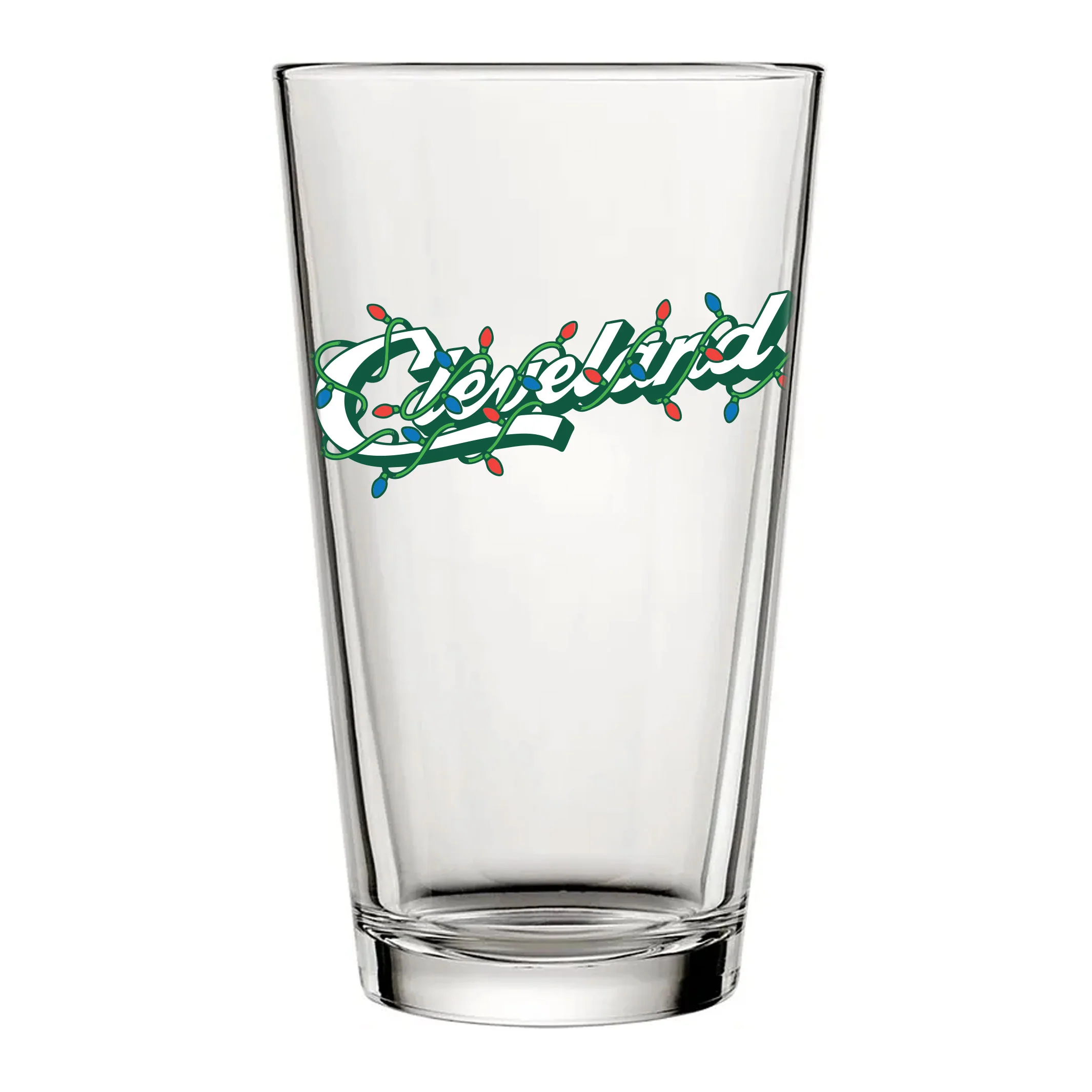 Cleveland Script Lights Pint Glass