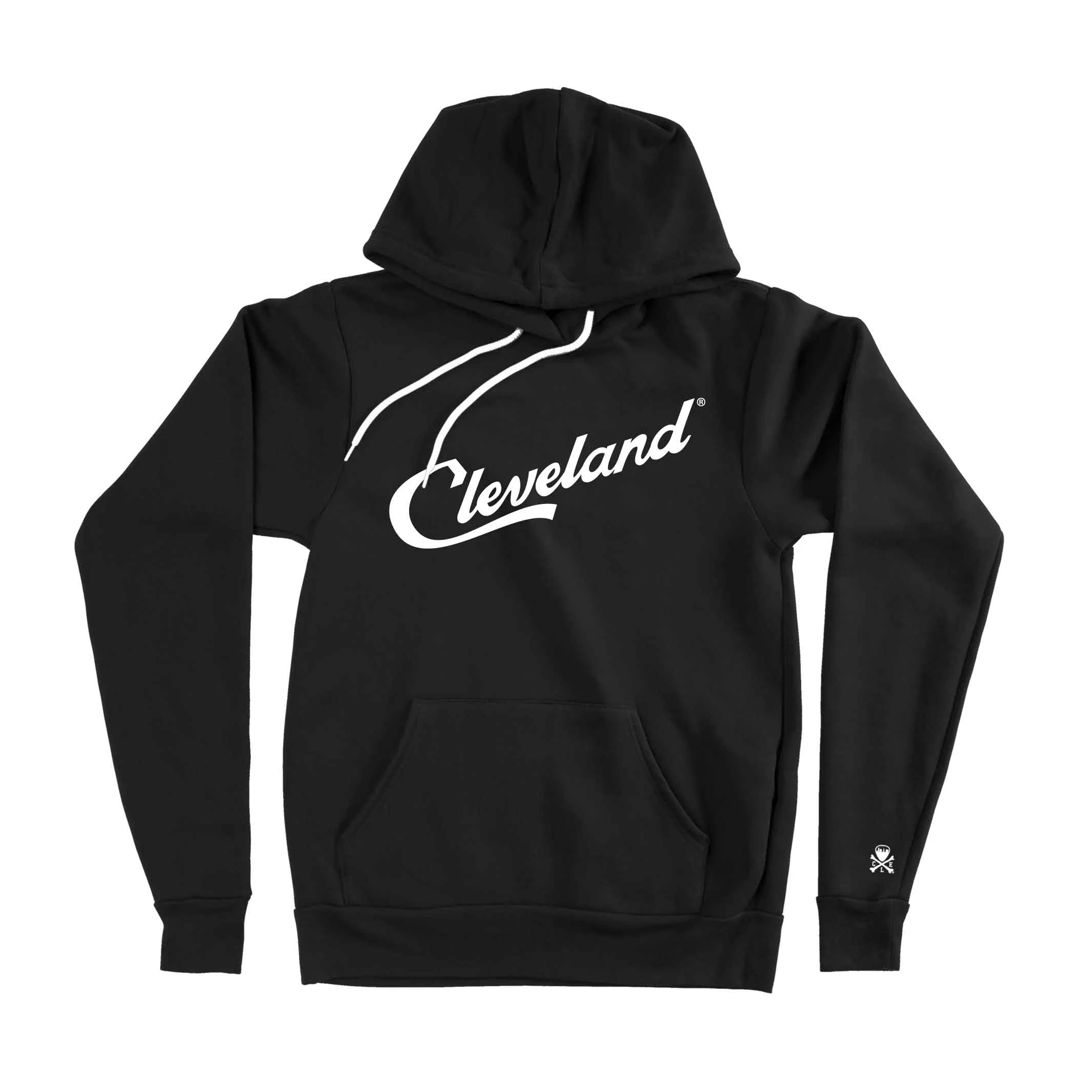 Cleveland Script - Unisex Pullover Hoodie - Black