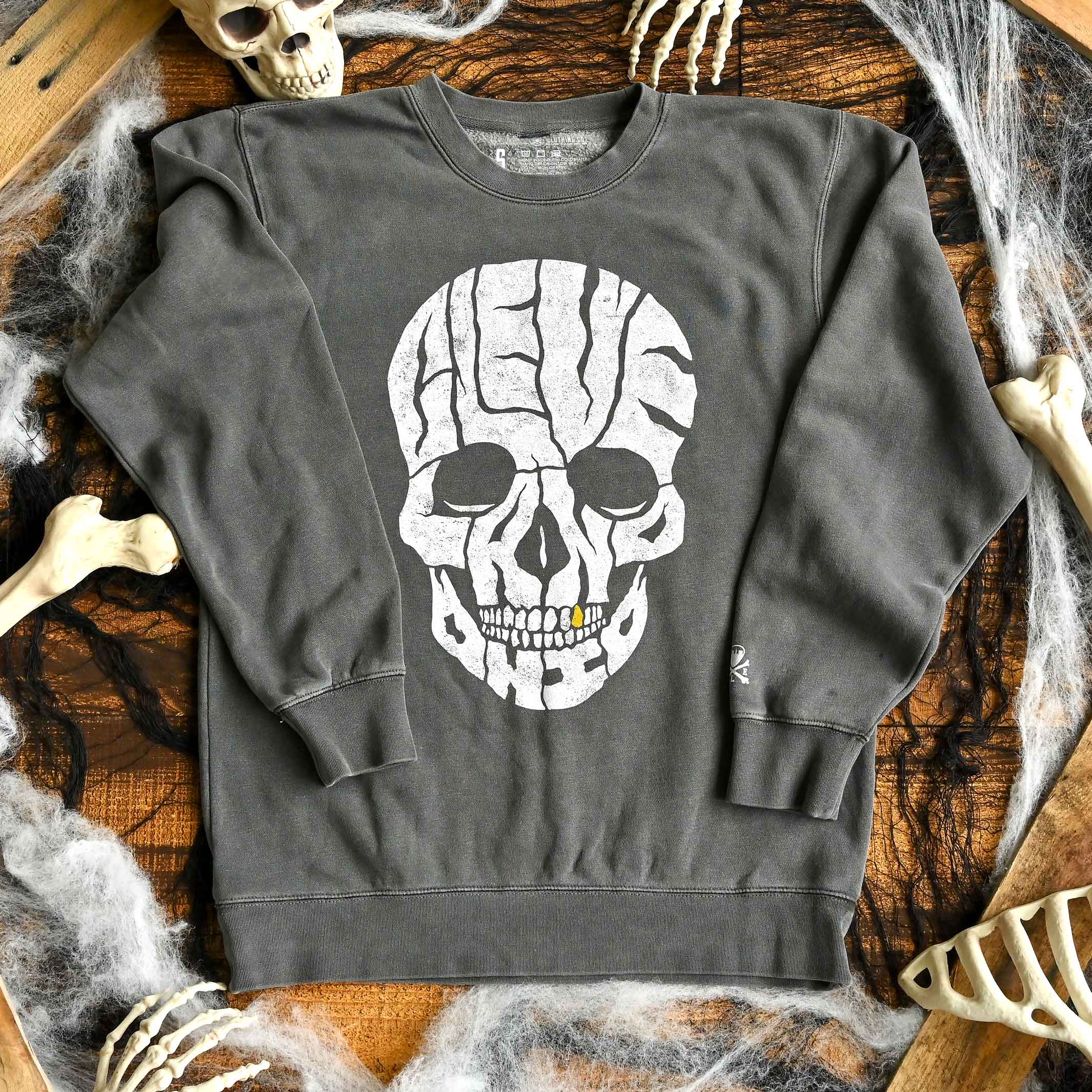 Cleveland Skull - Unisex Crewneck Sweatshirt - Image 2
