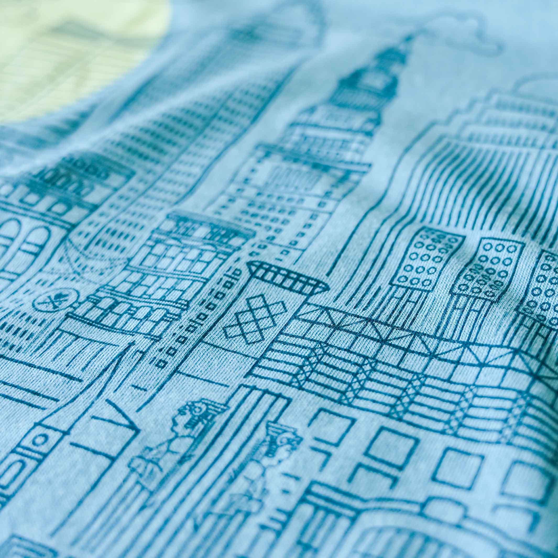 Cleveland Skyline Icons - Unisex/Mens Crew T-shirt - Image 5