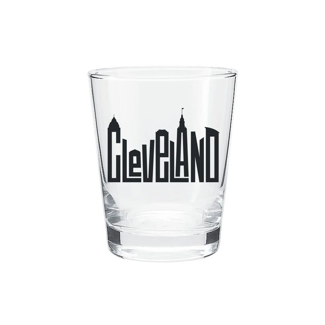 Cleveland Skyline Letters Shot Glass – 1.75 oz