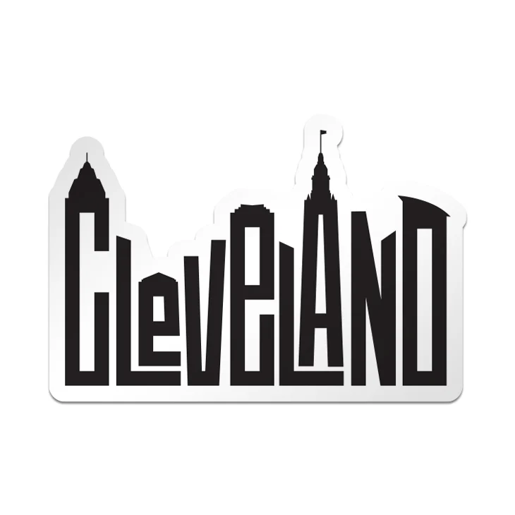 Cleveland Skyline Letters Sticker