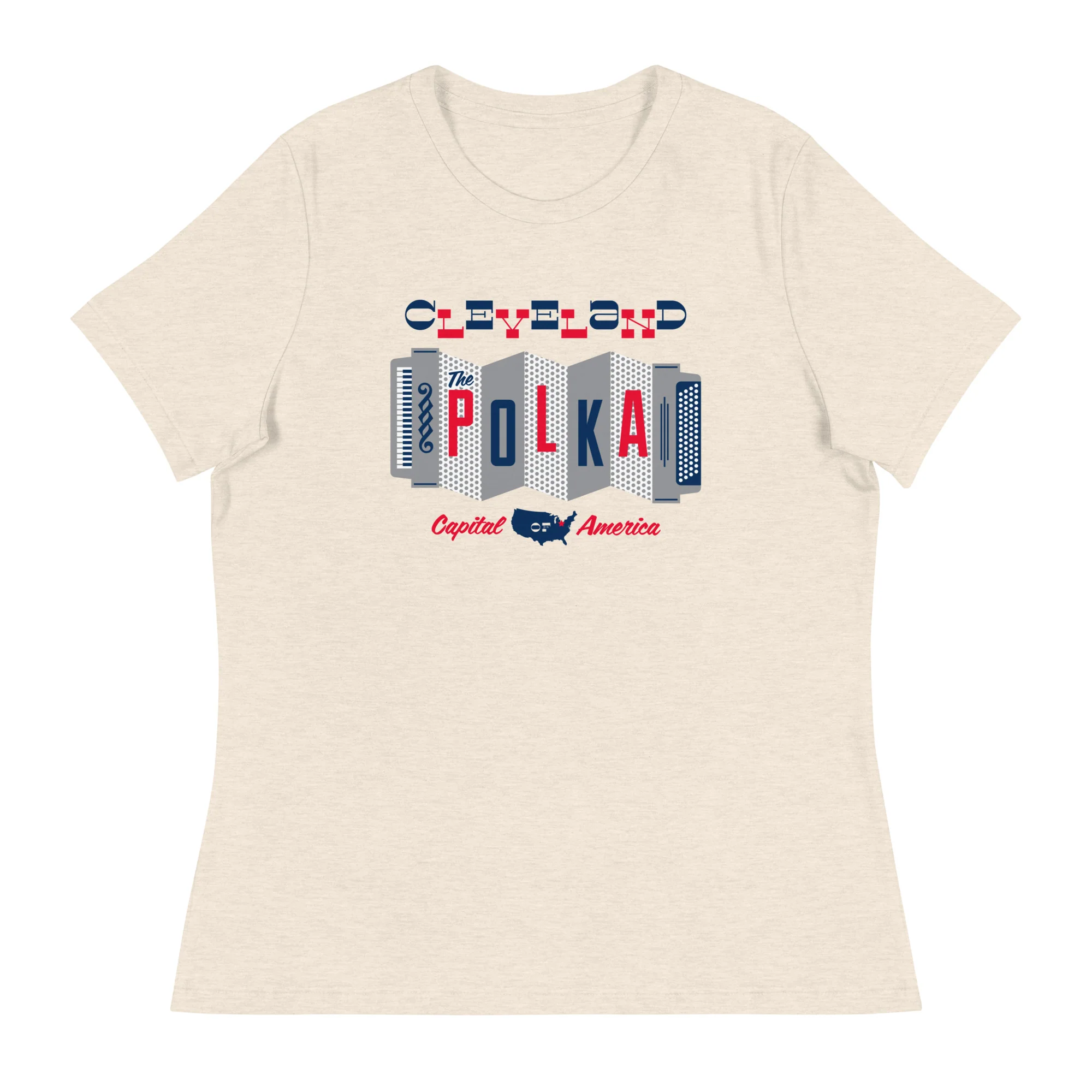 Cleveland, The Polka Capital of America - Women's Relaxed Fit Crew T-Shirt (ONLINE ONLY)
