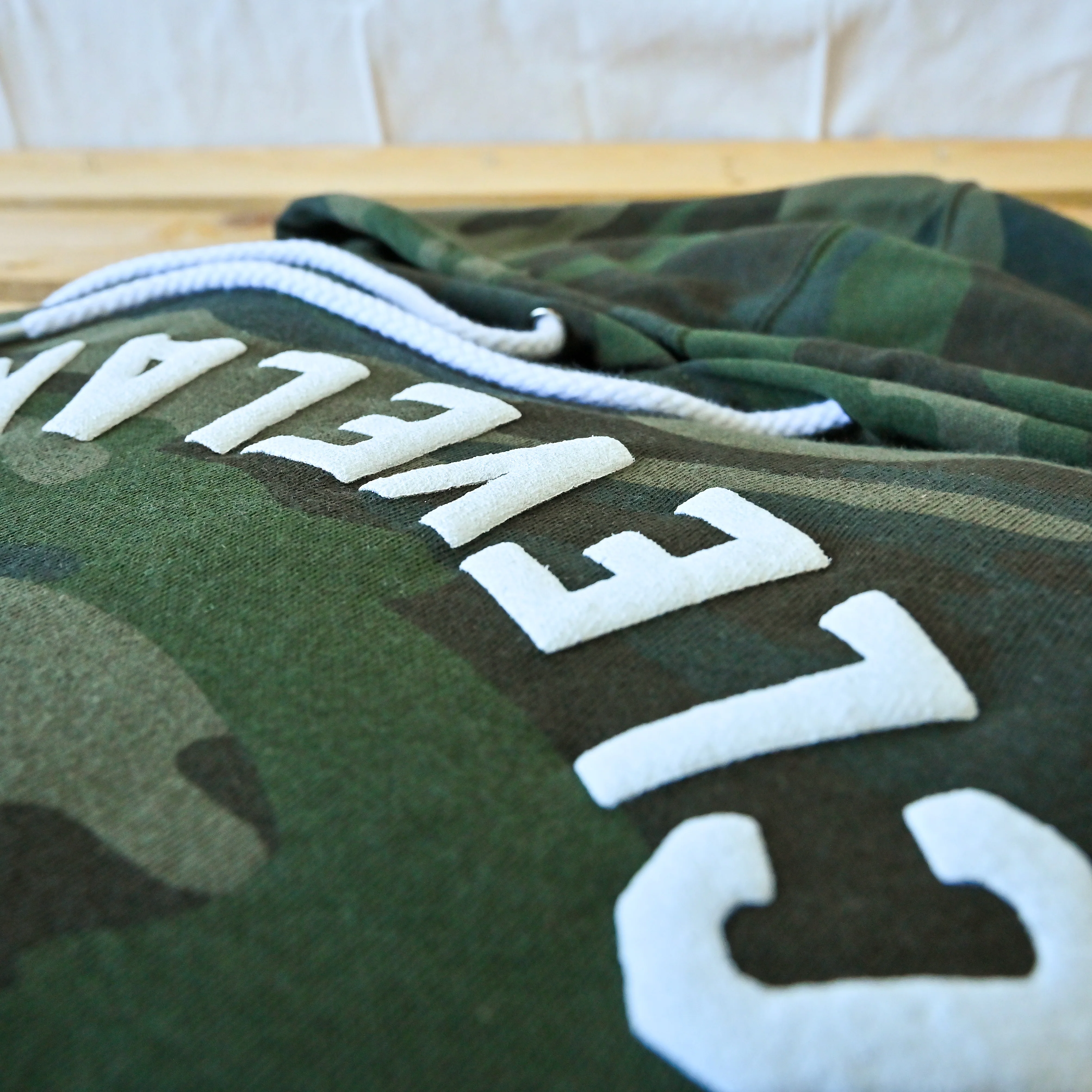 Cleveland Upside Down Arch - Unisex Pullover - Forest Camo - Image 2