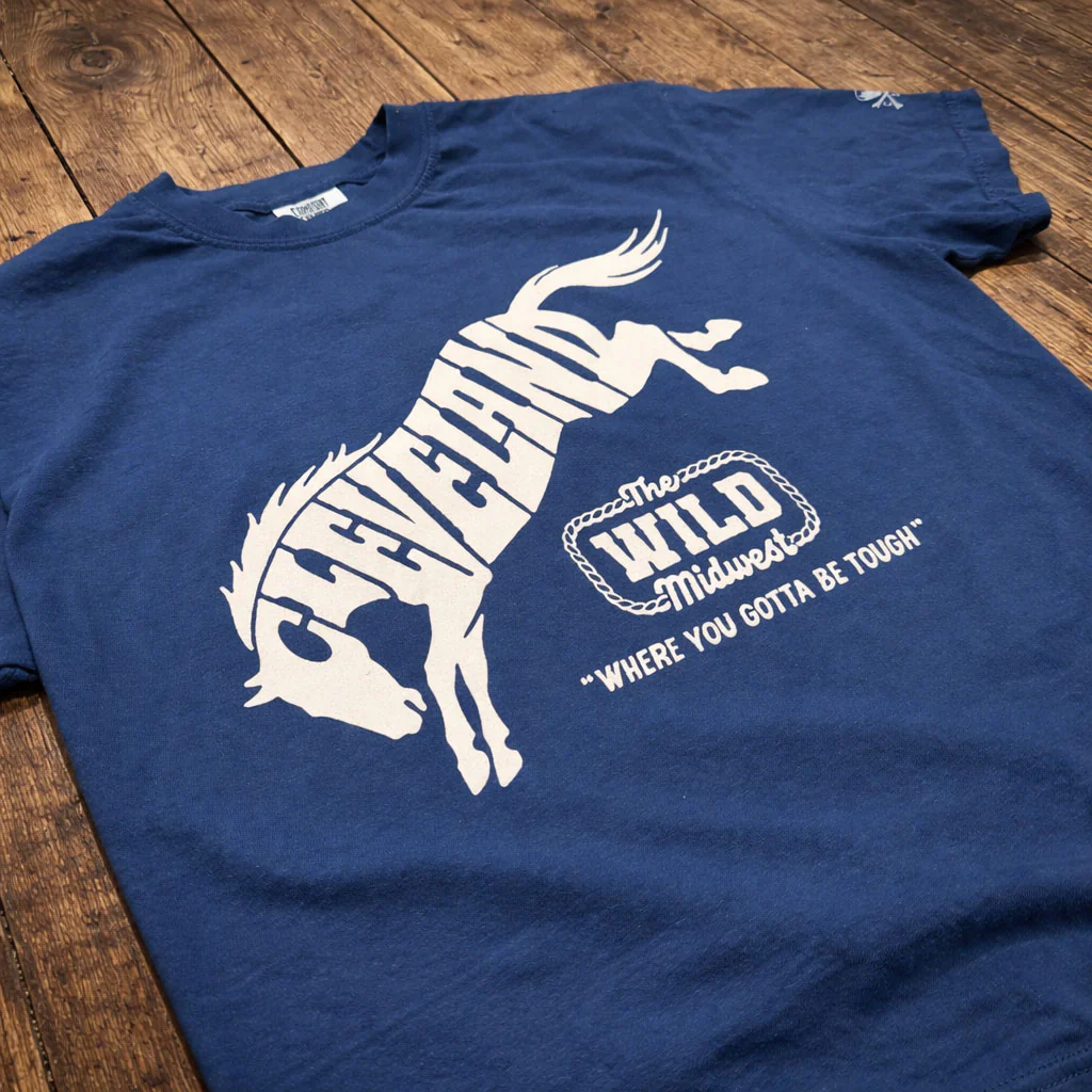 Cleveland Wild Midwest Bronco - Mens/Unisex Crew T-shirt - Image 4