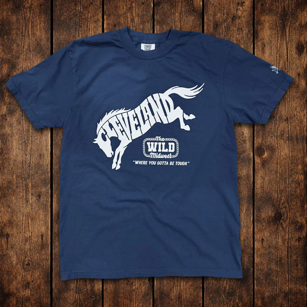 Cleveland Wild Midwest Bronco - Mens/Unisex Crew T-shirt - Image 5