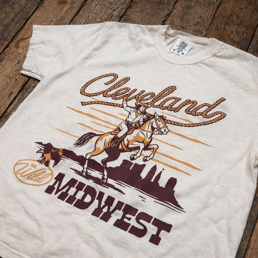 Cleveland Wild Midwest Cowgirl - Unisex Crew T-Shirt - Image 3