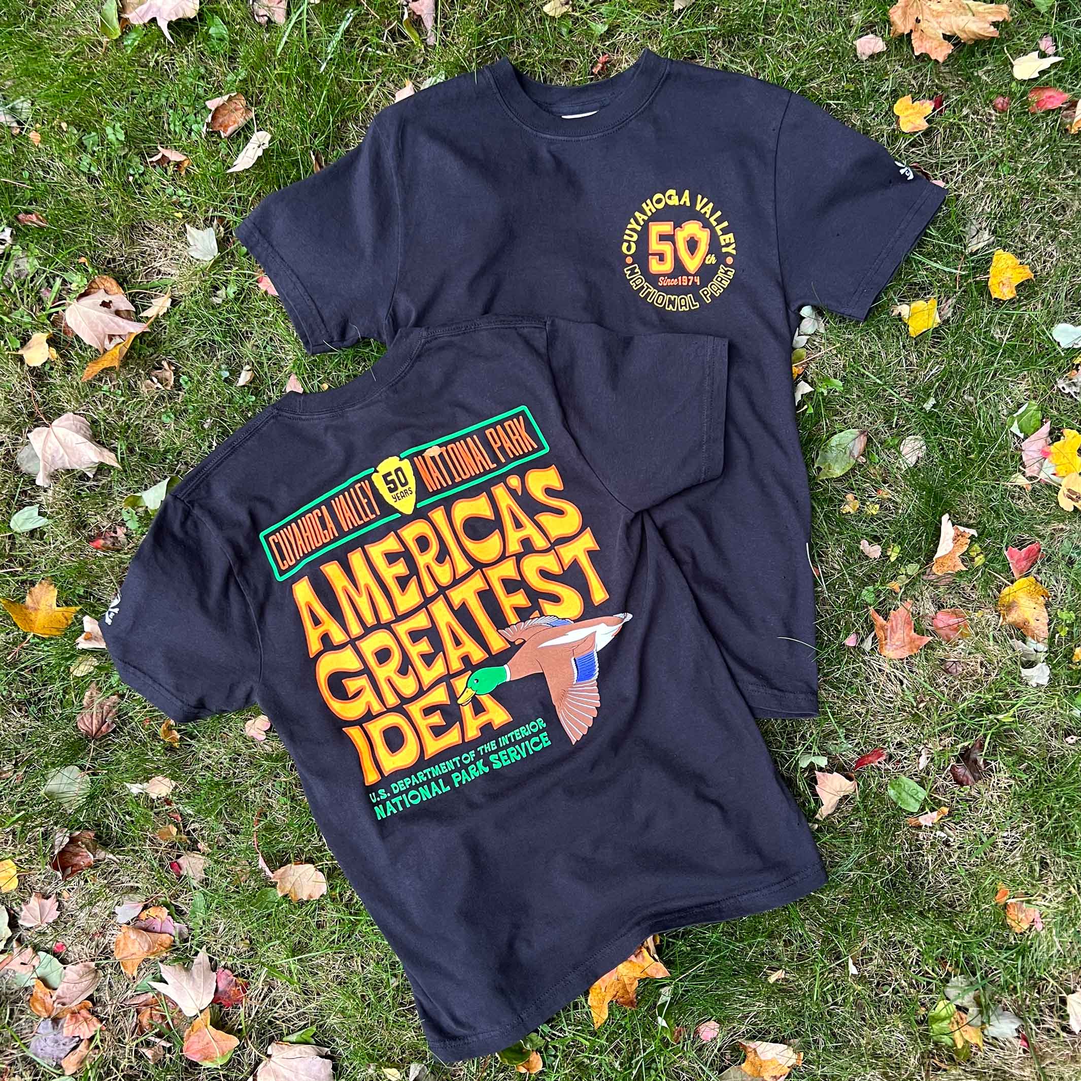 Cuyahoga Valley National Park - CVNP 50th Anniversary - America's Greatest Idea - Unisex/Mens Crew T-shirt - Image 2